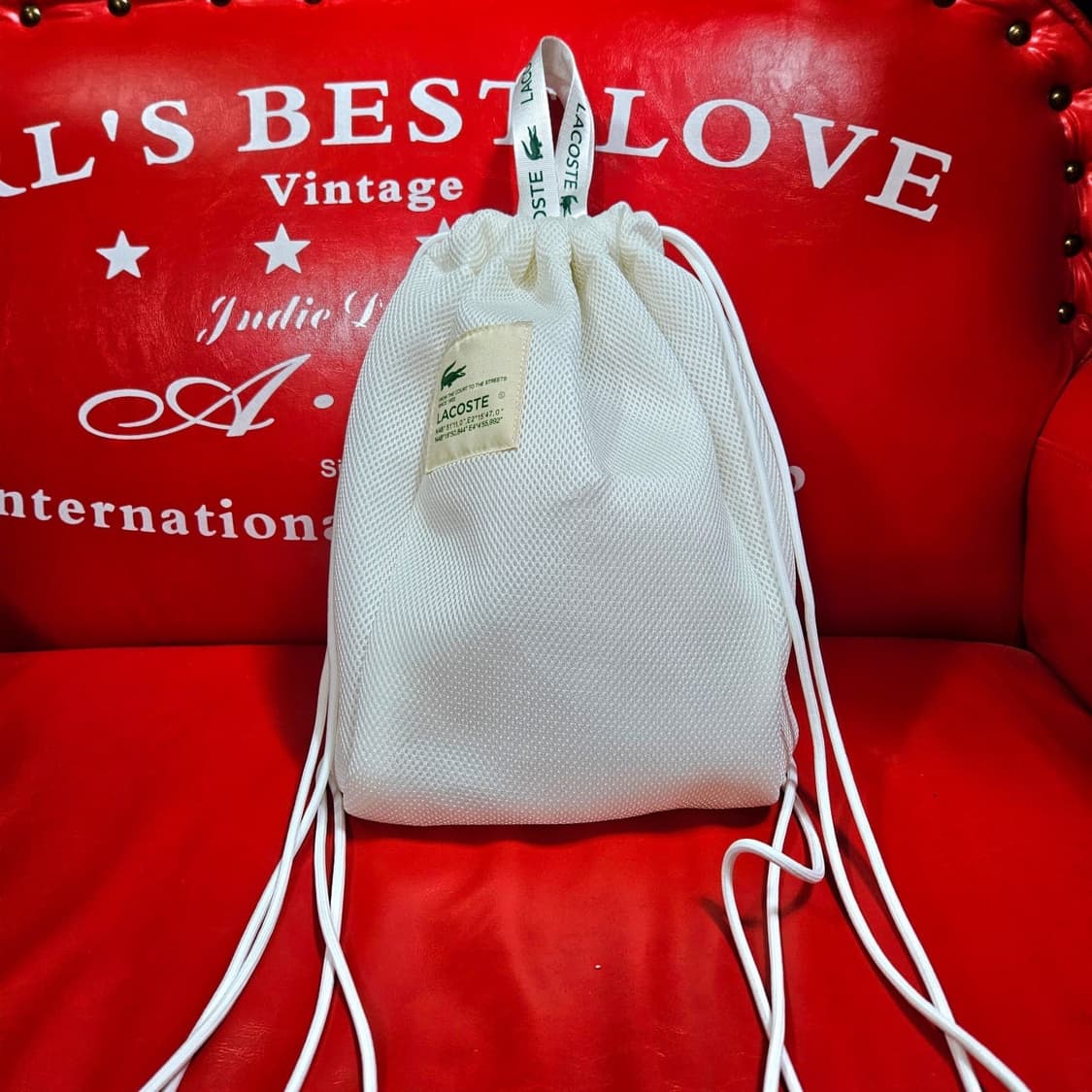 라코스테(Lacoste) 시그니처 빅로고 메쉬드 토트백 + 백팩 상품이미지2