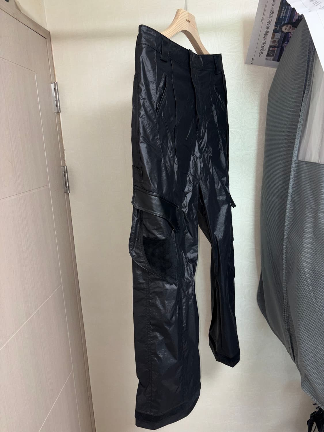 (S) 엑슬림 ep.7 04 트라우져 글로시 블랙 상품이미지3