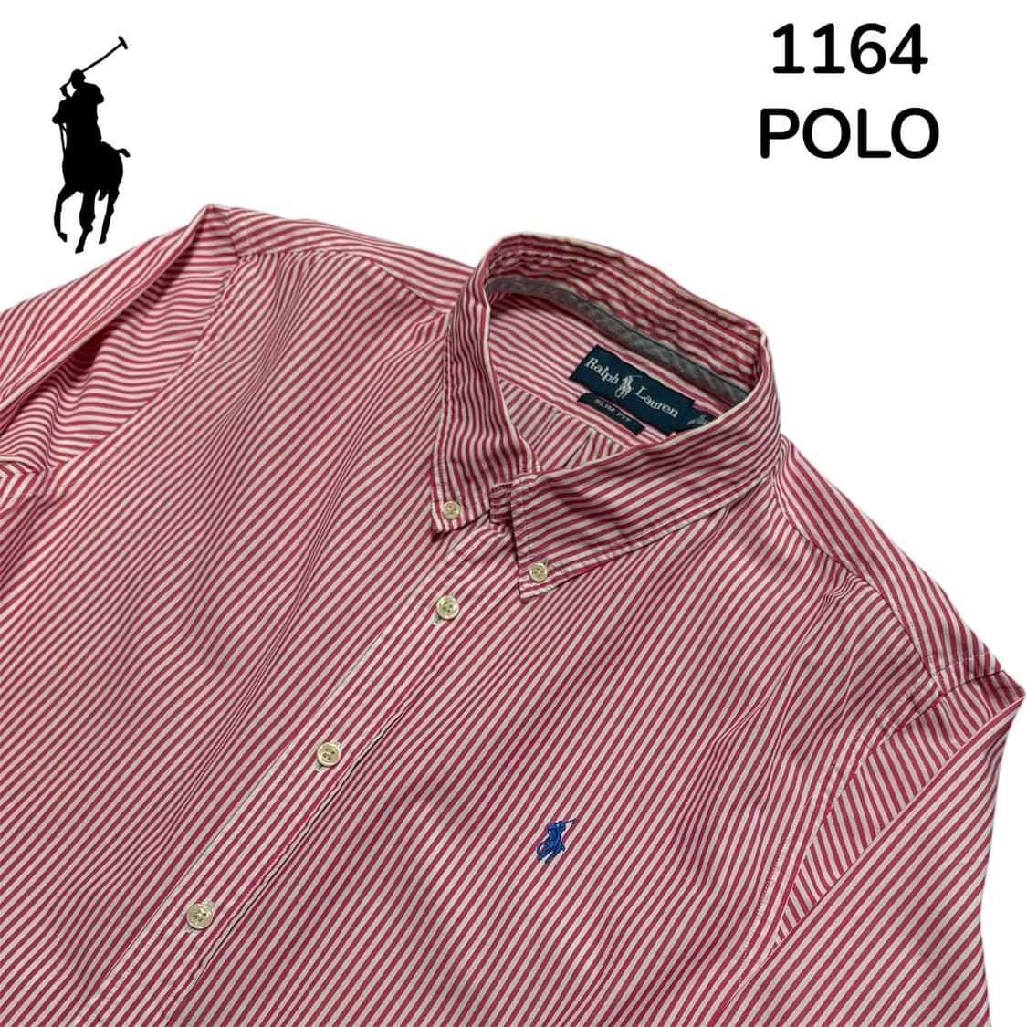 폴로 슬림핏 레드 신형 스트라이프 셔츠 XL 상품이미지2