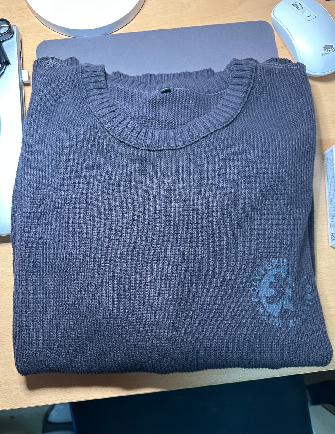 [4] 폴리테루 1011 리버스드 니트 차콜 상품이미지2