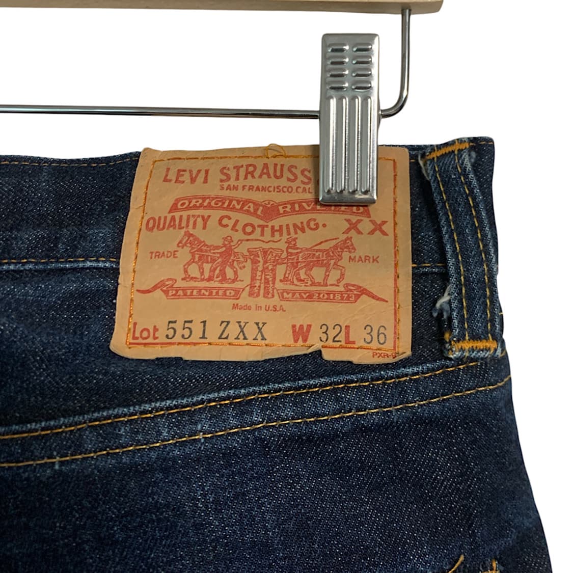 90s 리바이스 lvc 551ZXX 데님 팬츠 31 상품이미지6
