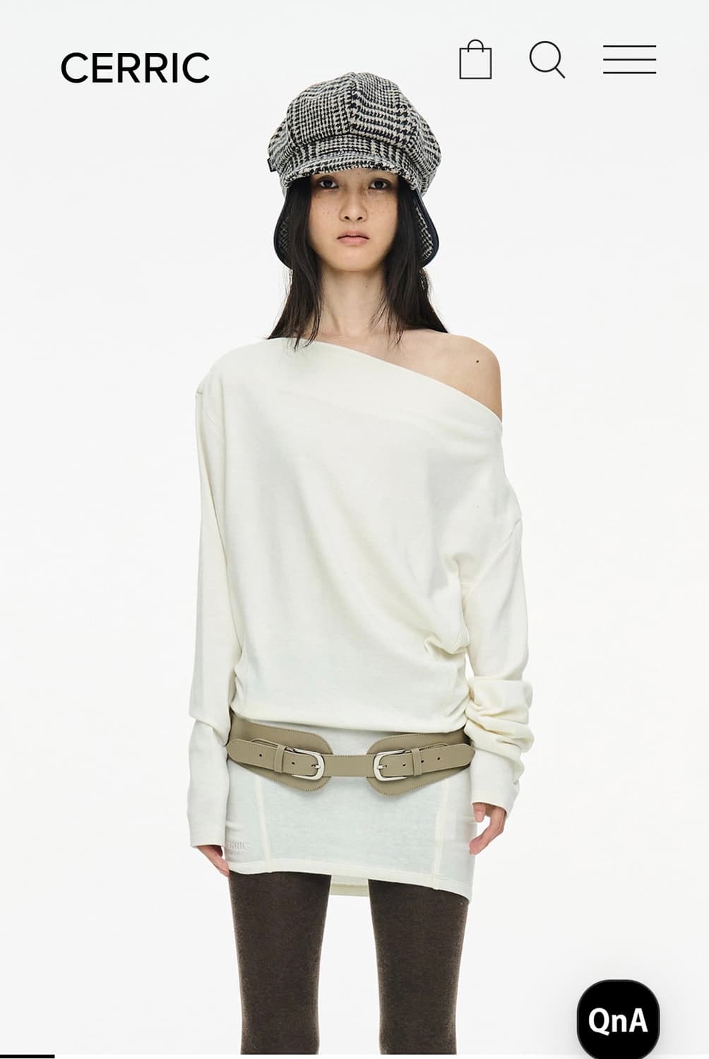 세릭 Incision Tapered Top / Ivory 상품이미지1