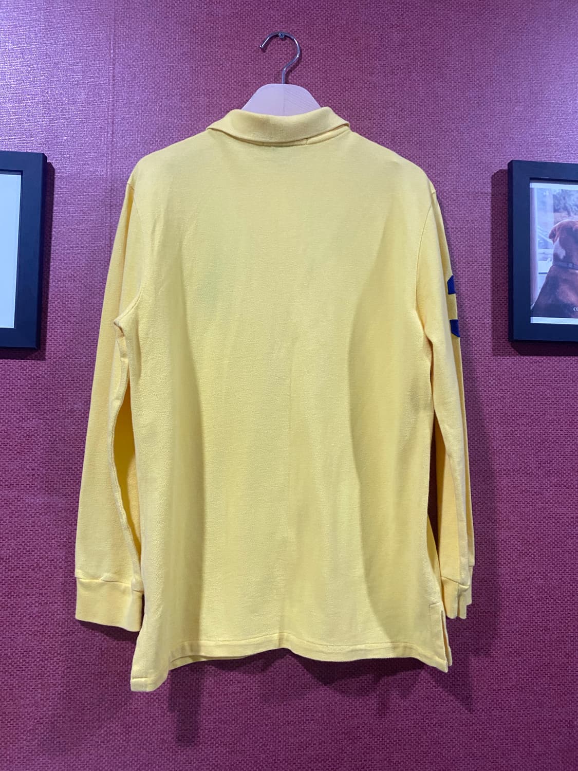 폴로 랄프로렌 옐로우 긴팔 카라티 M 상품이미지3