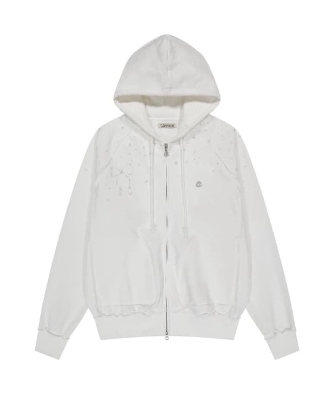 코이세이오 트윙클 후드집업 화이트 상품이미지1