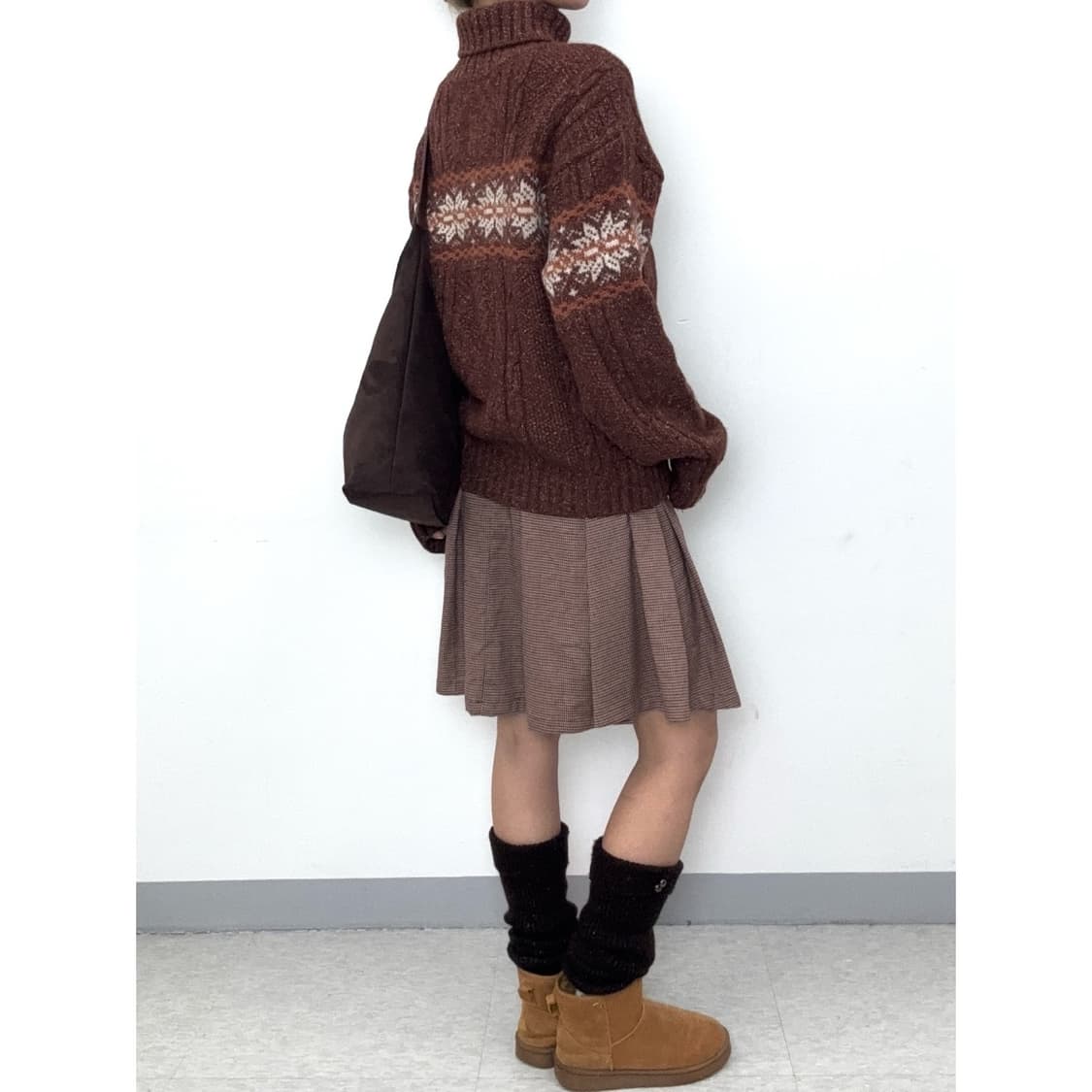 빈티지 브라운 스커트 상품이미지3