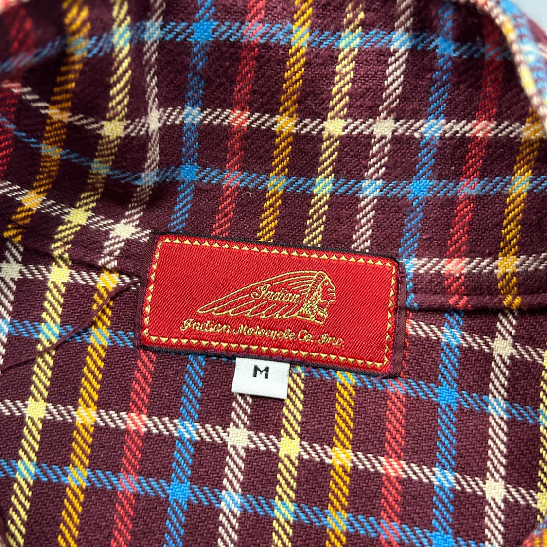 인디언 모터사이클 체크 집업 블루종 상품이미지6