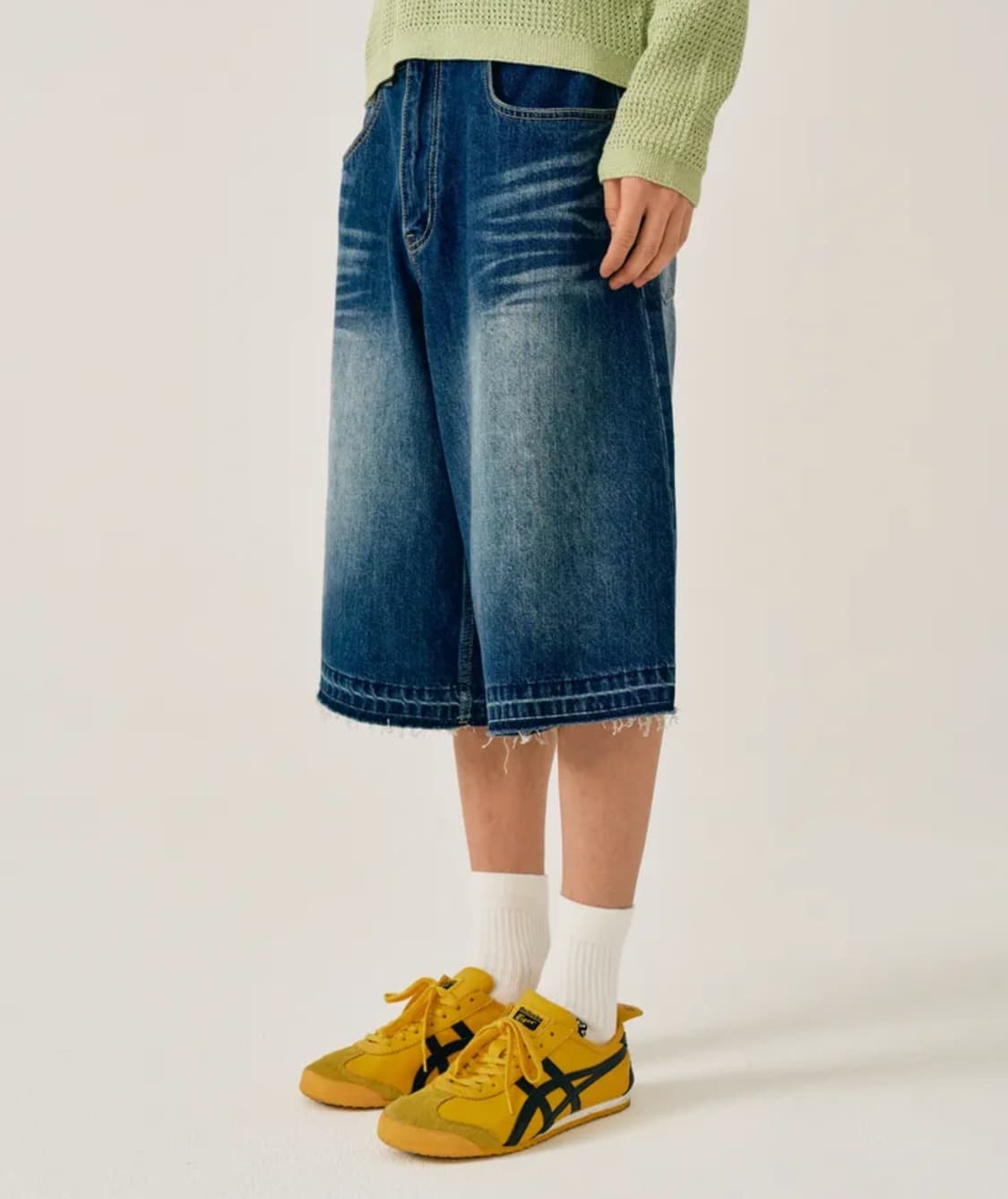 (새상품) 세터 가봉 데님 버뮤다 팬츠 인디고 블루 L  상품이미지2