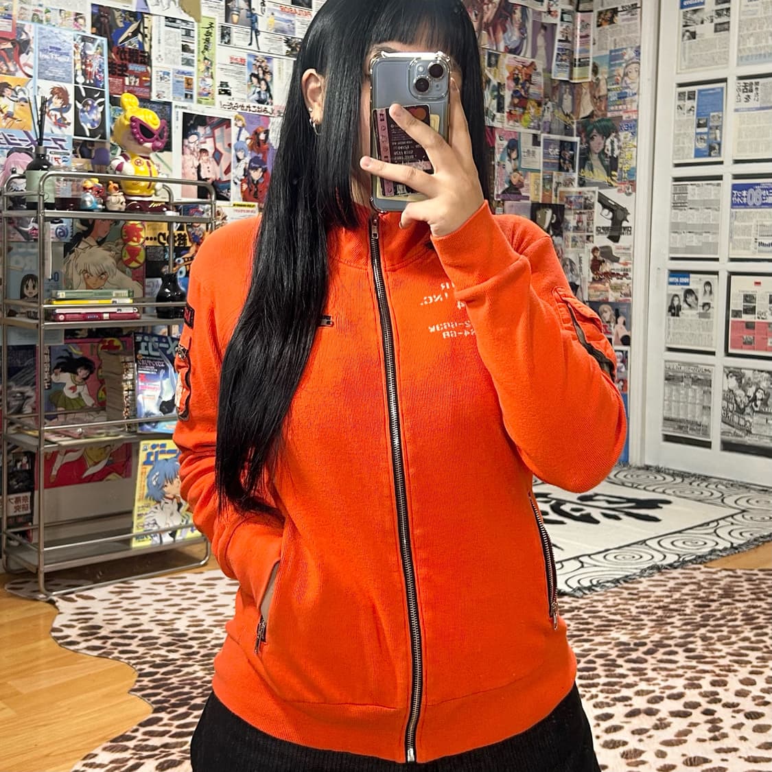 JPN 오렌지 펑크 밀리터리 골지 코튼 집업 상품이미지2