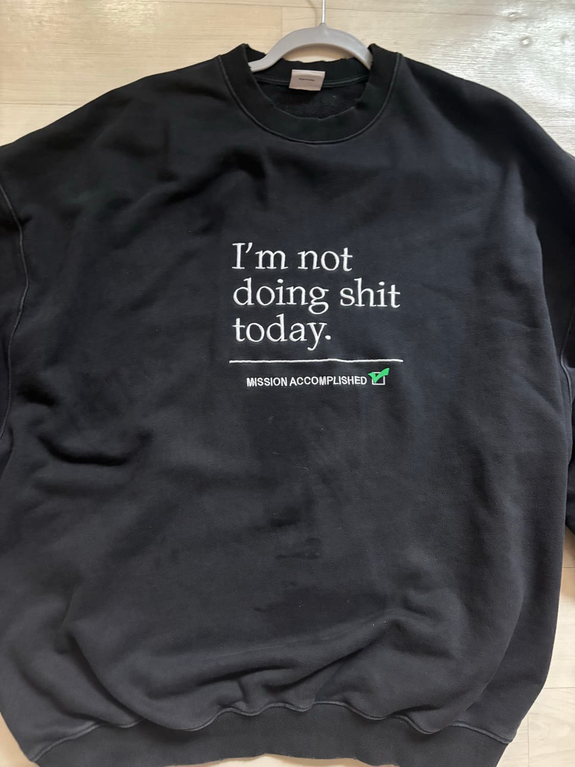 베트멍 im not doing shit 맨투맨 L사이즈 팝니다 상품이미지1