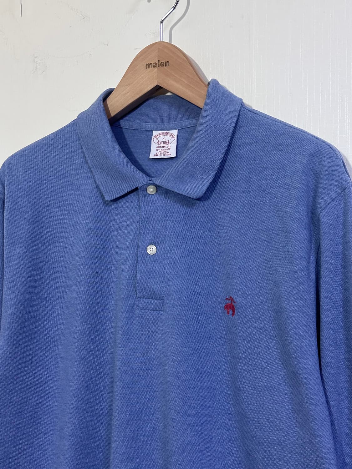 새상품급23SS) 브룩스브라더스 카라 니트 XL/메디슨핏/블루 상품이미지1