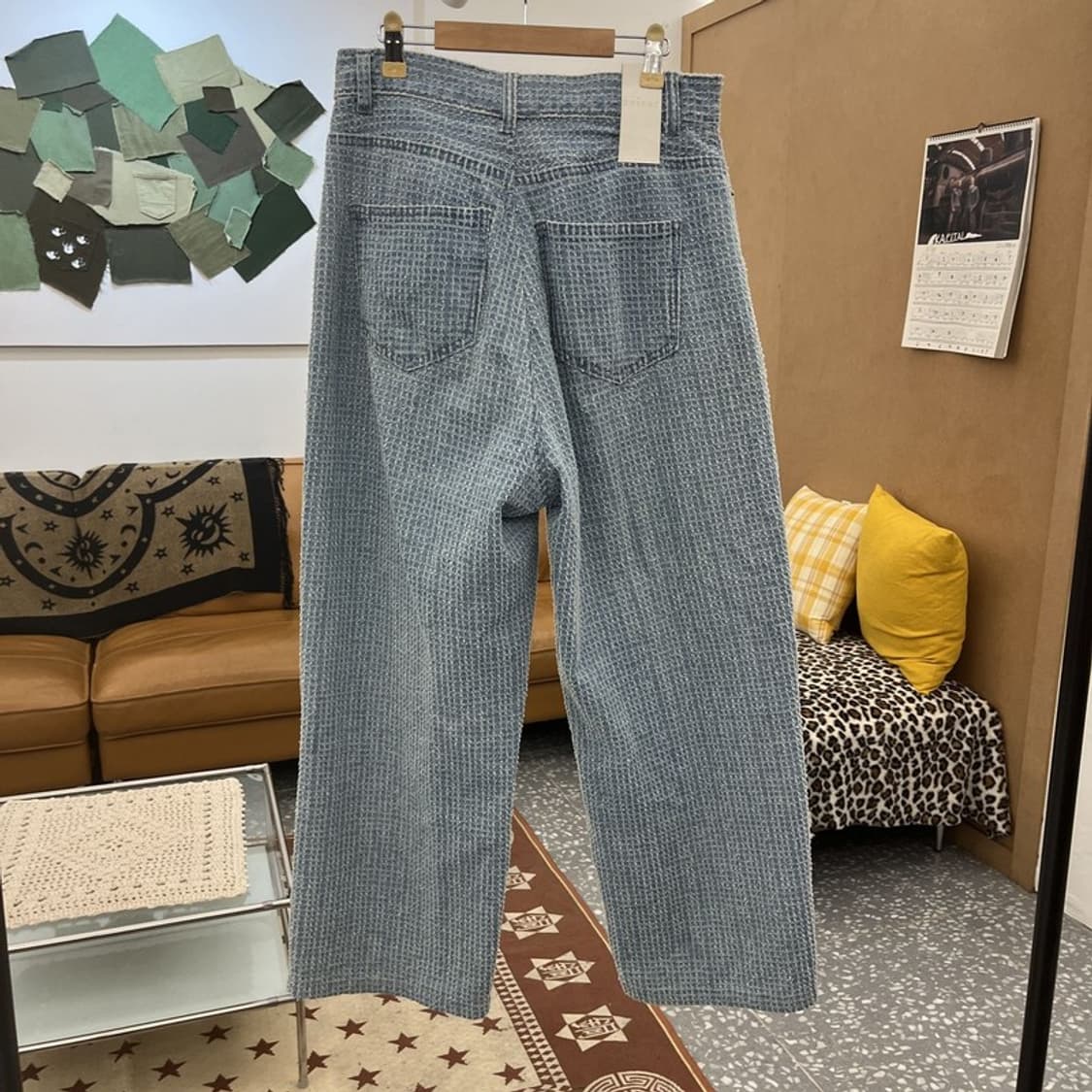 노이어 빈티지 데미지 트위드 워싱 데님팬츠 48 C09927 상품이미지4