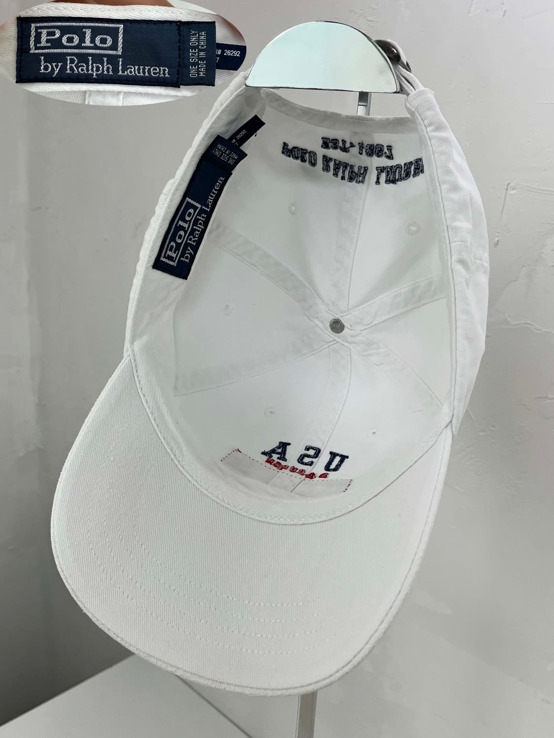00's 폴로 랄프로렌 usa 플래그 화이트 볼캡 모자 상품이미지7