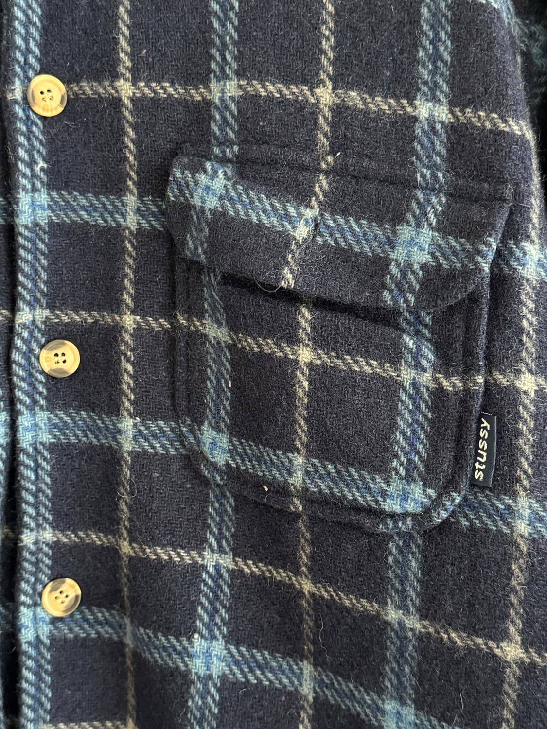 90-00s 스투시 플레이드 플란넬 셔츠 상품이미지4