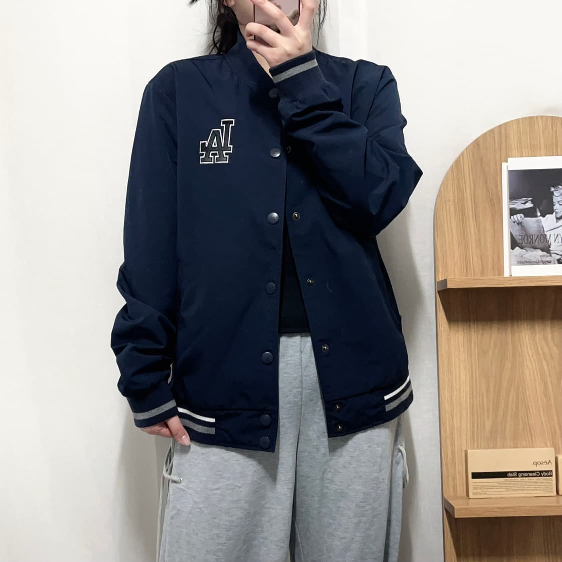 [정품] MLB 네이비 LA 바시티 자켓 [ L ] 상품이미지2