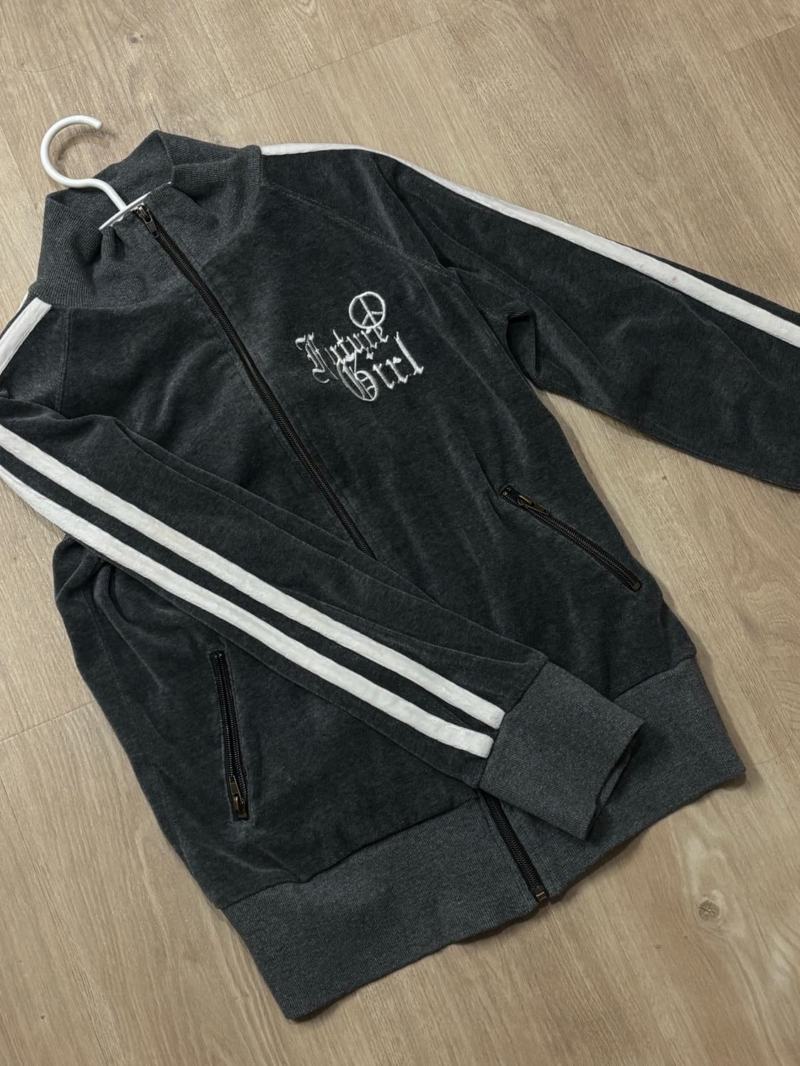 빈티지 벨벳 져지 (그레이) 상품이미지3