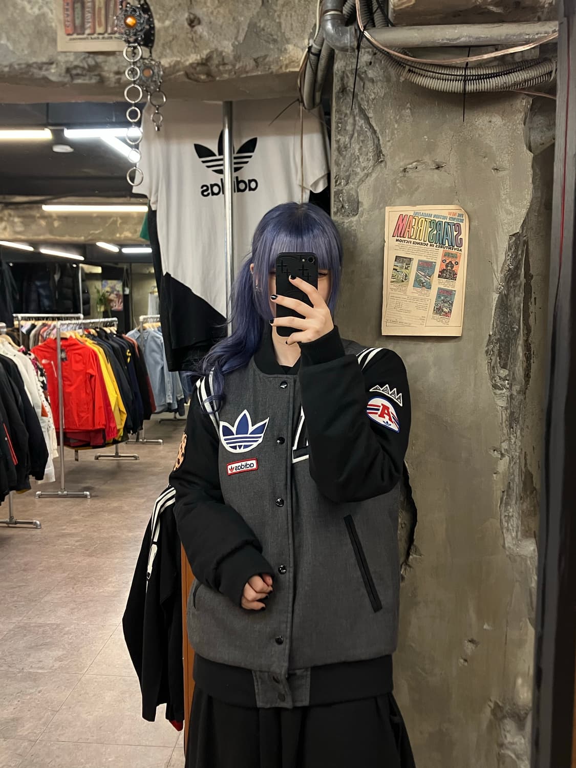 아디다스 스타디움 바시티 자켓 차콜 95 #csz2223  상품이미지2