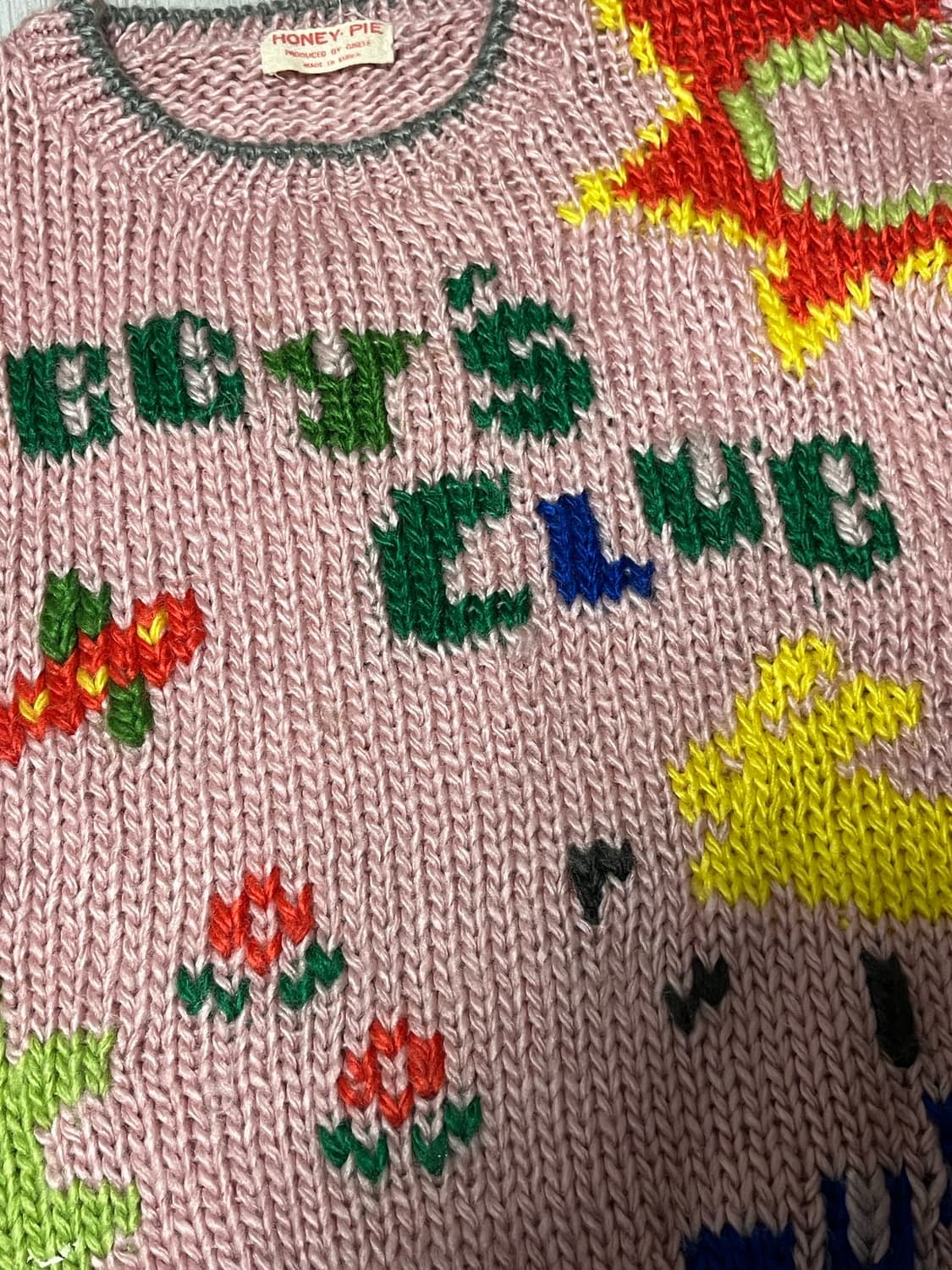 빈티지 벌룬 영문 니트 상품이미지2