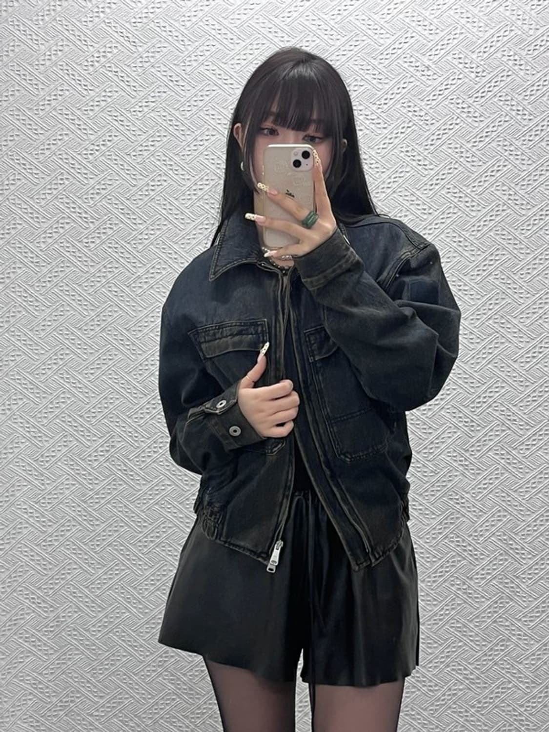 쿠어 모던 캐주얼 시크 틴트 데님 청자켓 95 C10074 상품이미지2