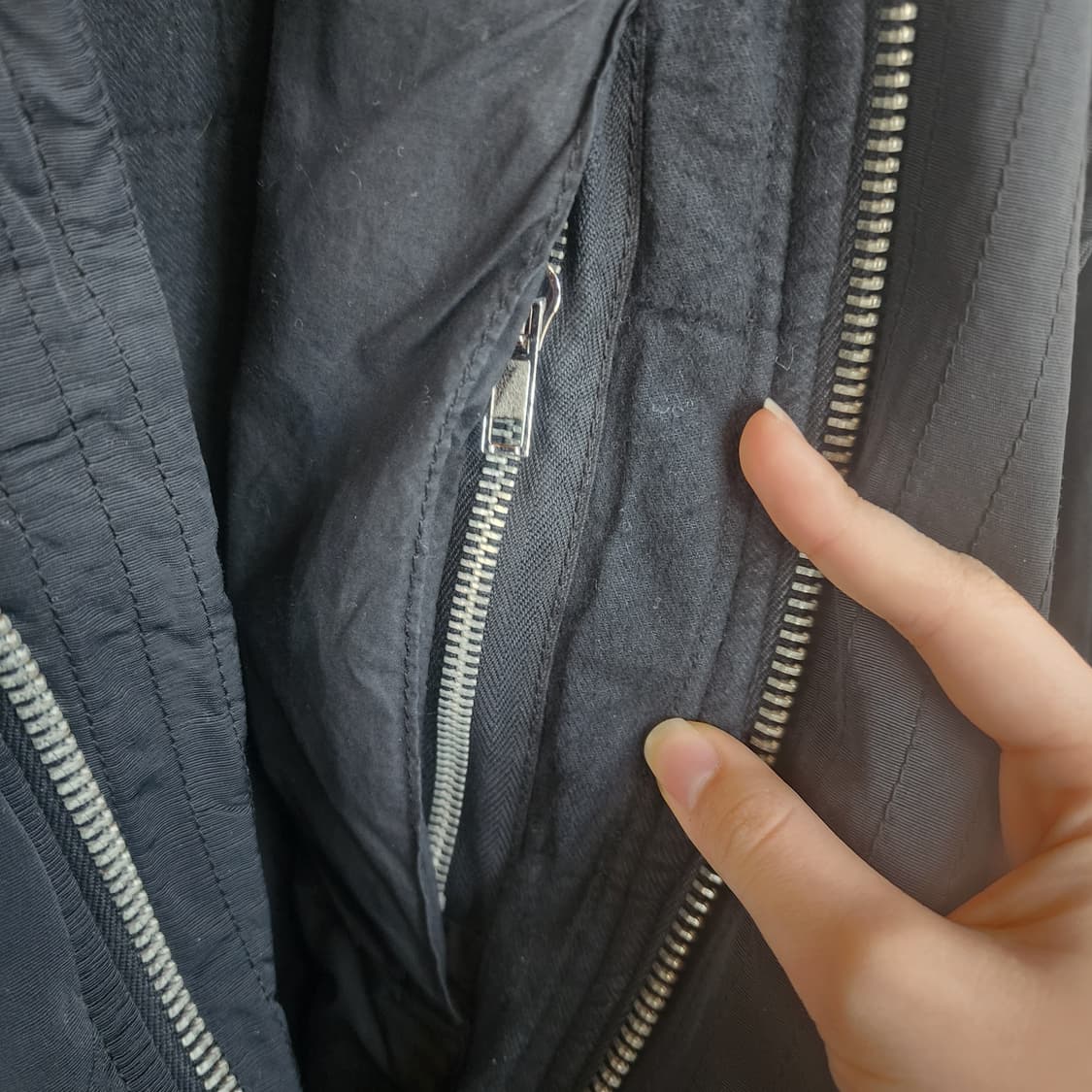 릭오웬스 다크쉐도우 블랙 후드 롱 야상 점퍼 상품이미지7