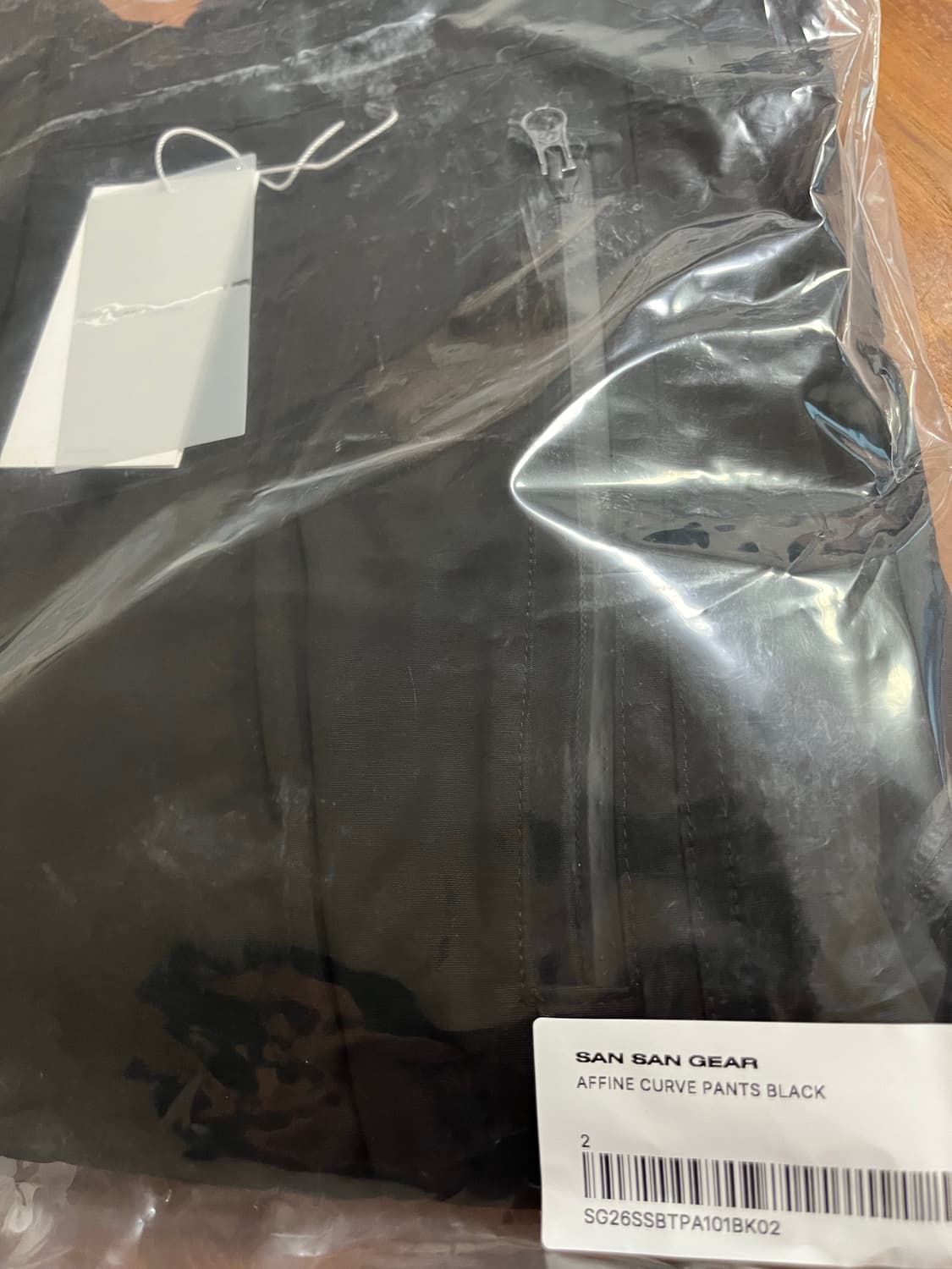 (사이즈2)산산기어 어파인 커브 팬츠 블랙 (26SS) 새제품 팝니다 상품이미지3
