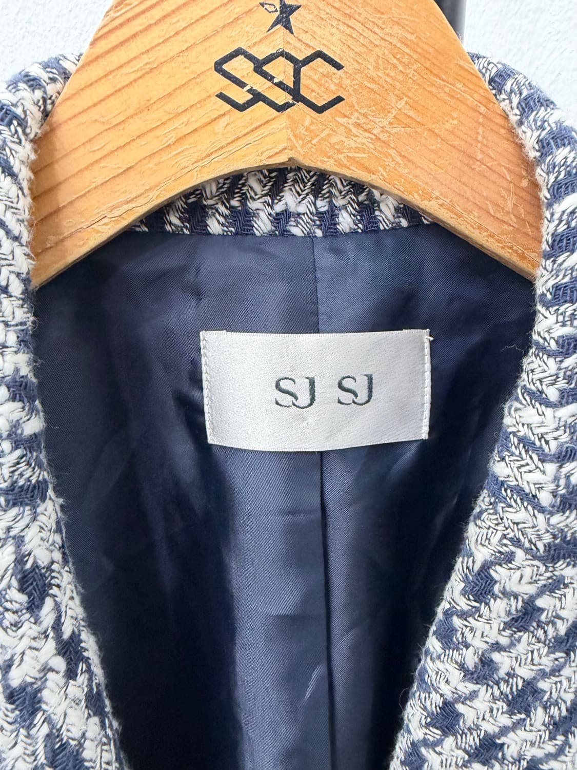 정품) SJ SJ 한섬 하운드투스 체크 자켓 88 상품이미지6