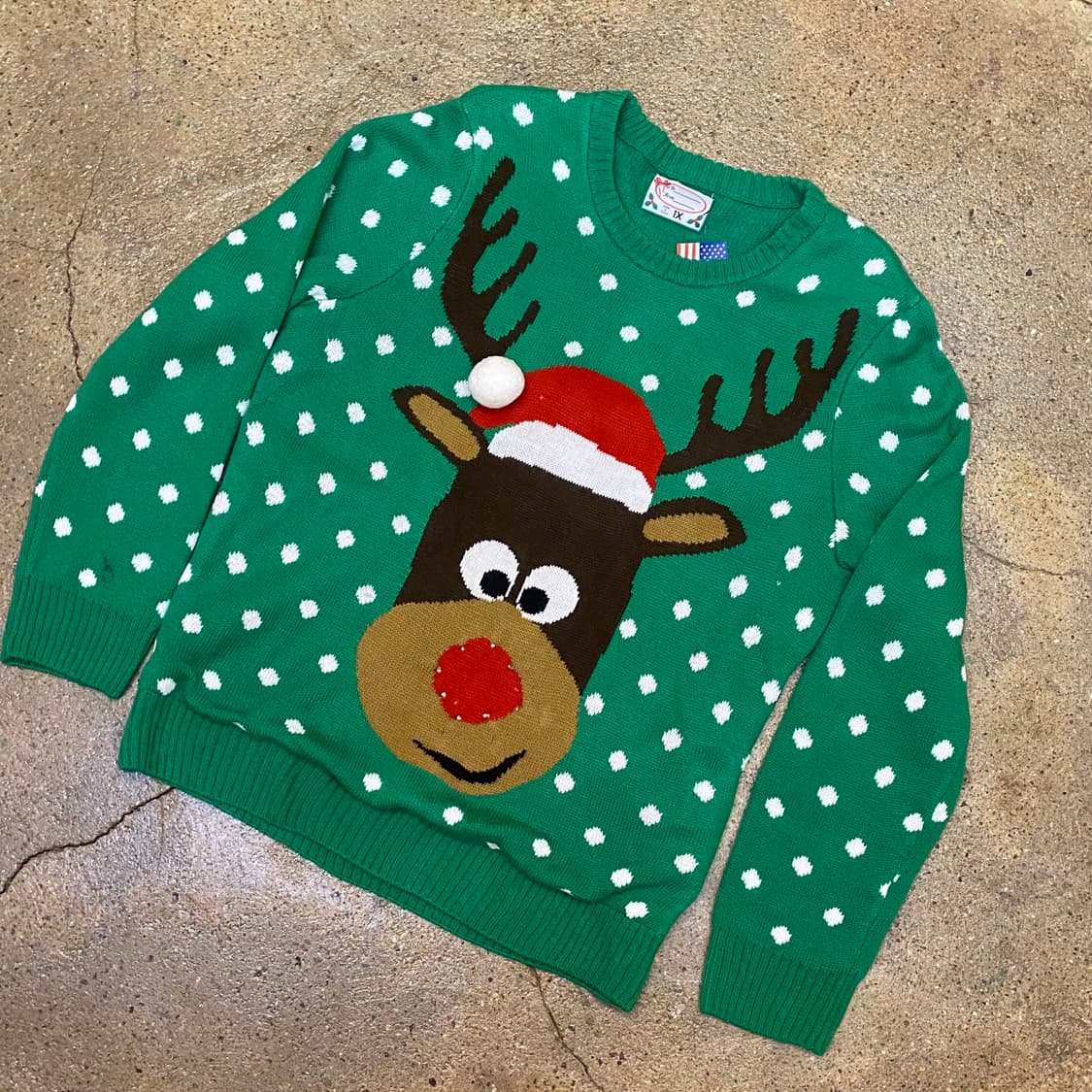 90s USA 빈티지 크리스마스 니트 어글리니트 연말파티 니트  상품이미지4