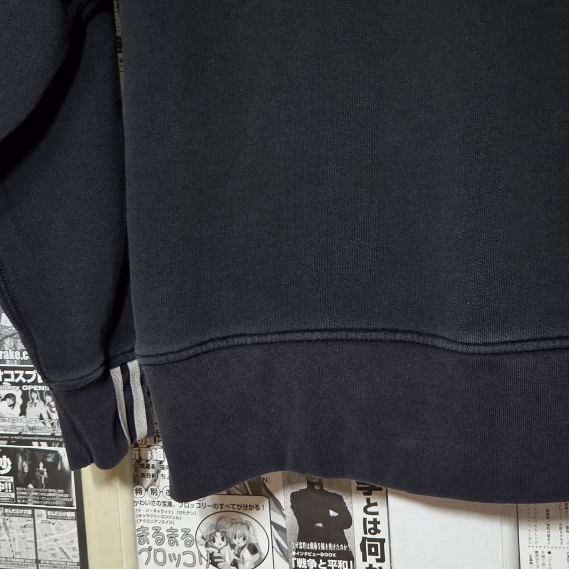 아디다스 오버핏 더블 트레포일 블랙 후드티 상품이미지6