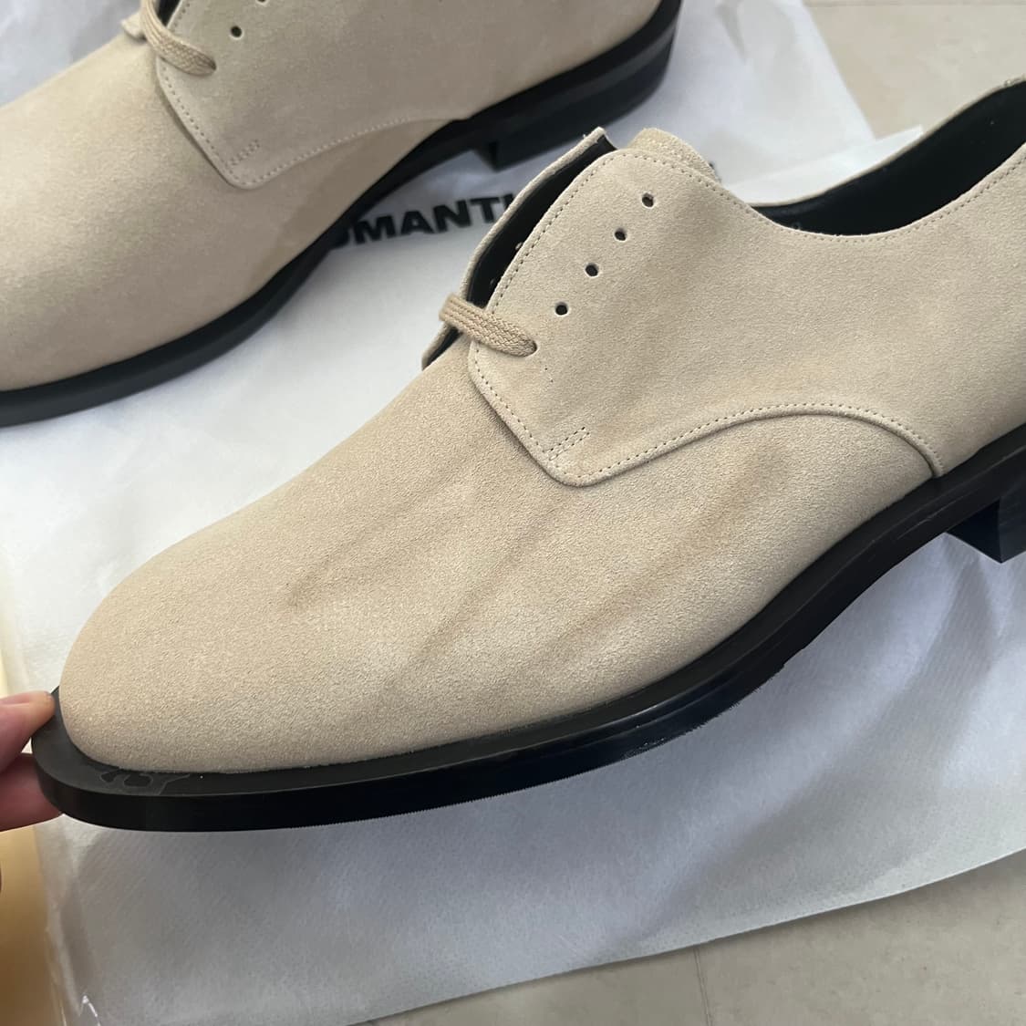 새상품(280)로맨틱무브 투데이즈 더비 아이보리 스웨이드 상품이미지6