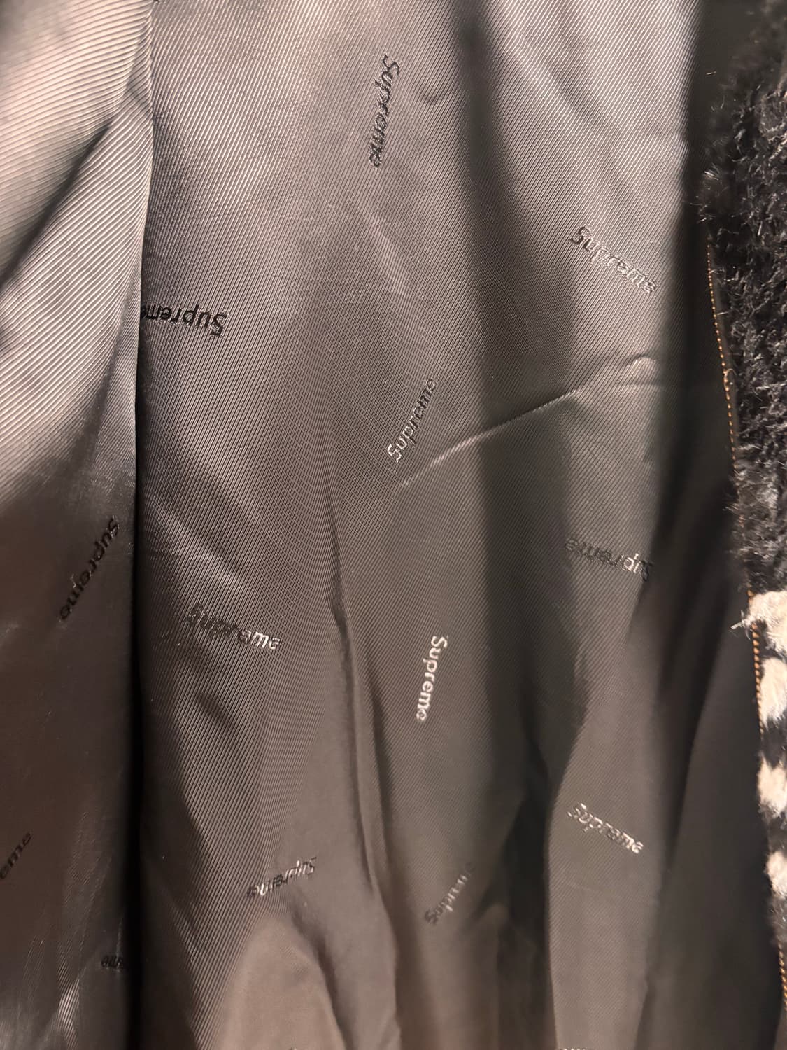 [L]슈프림 포우 퍼 바시티 자켓 블랙 - 20SS 상품이미지4