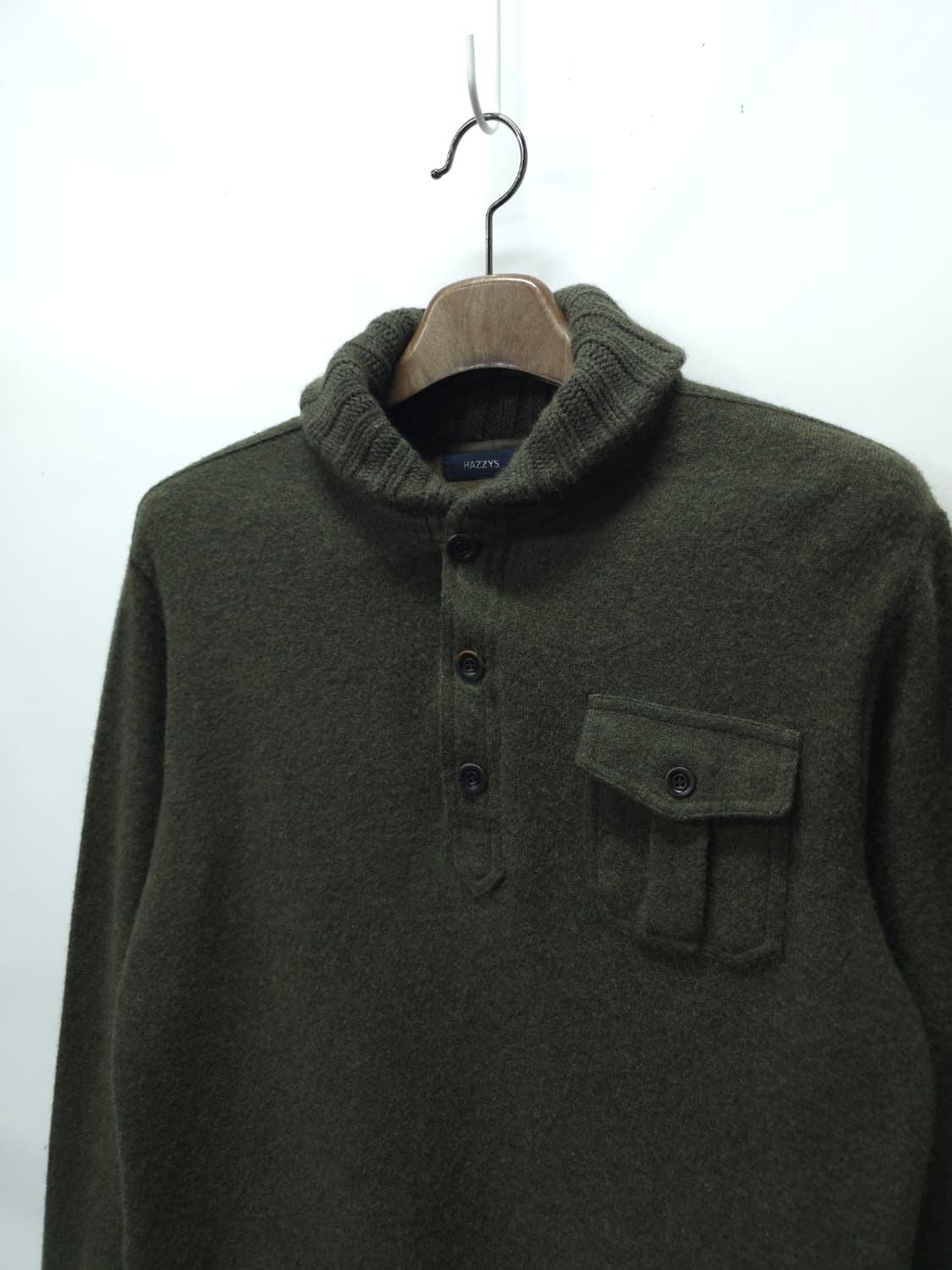 헤지스 단추 카라 울니트 ( 남성100 ) 상품이미지3