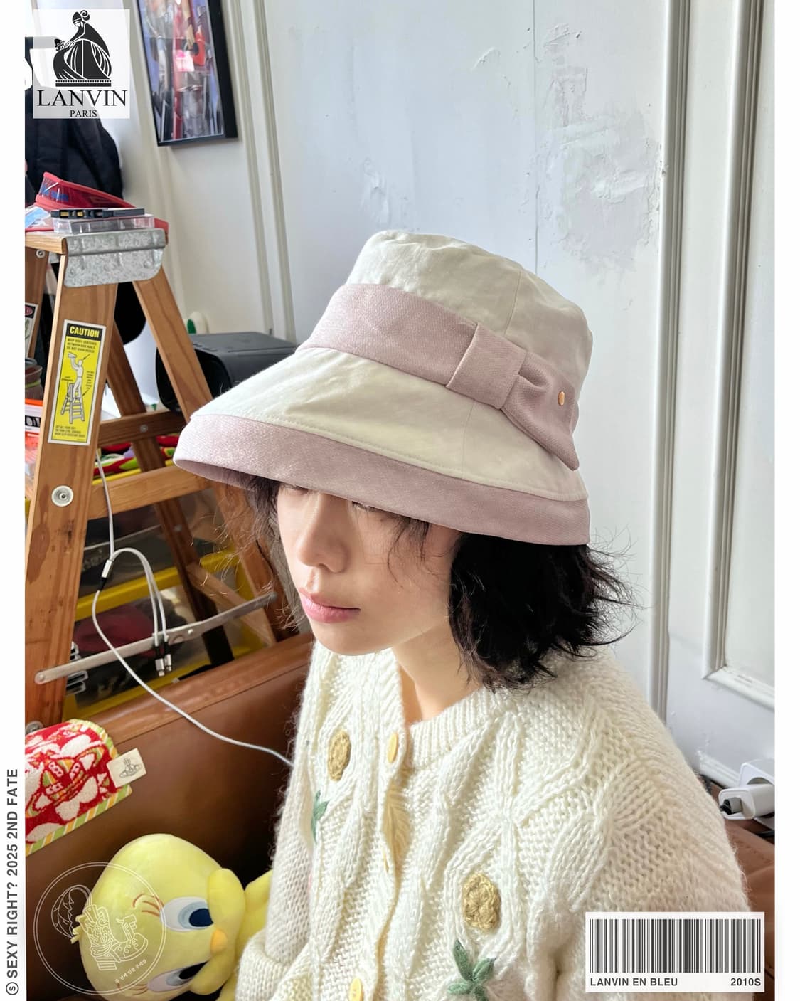 LANVIN en Blue Classic Linen Bucket Hat 상품이미지1