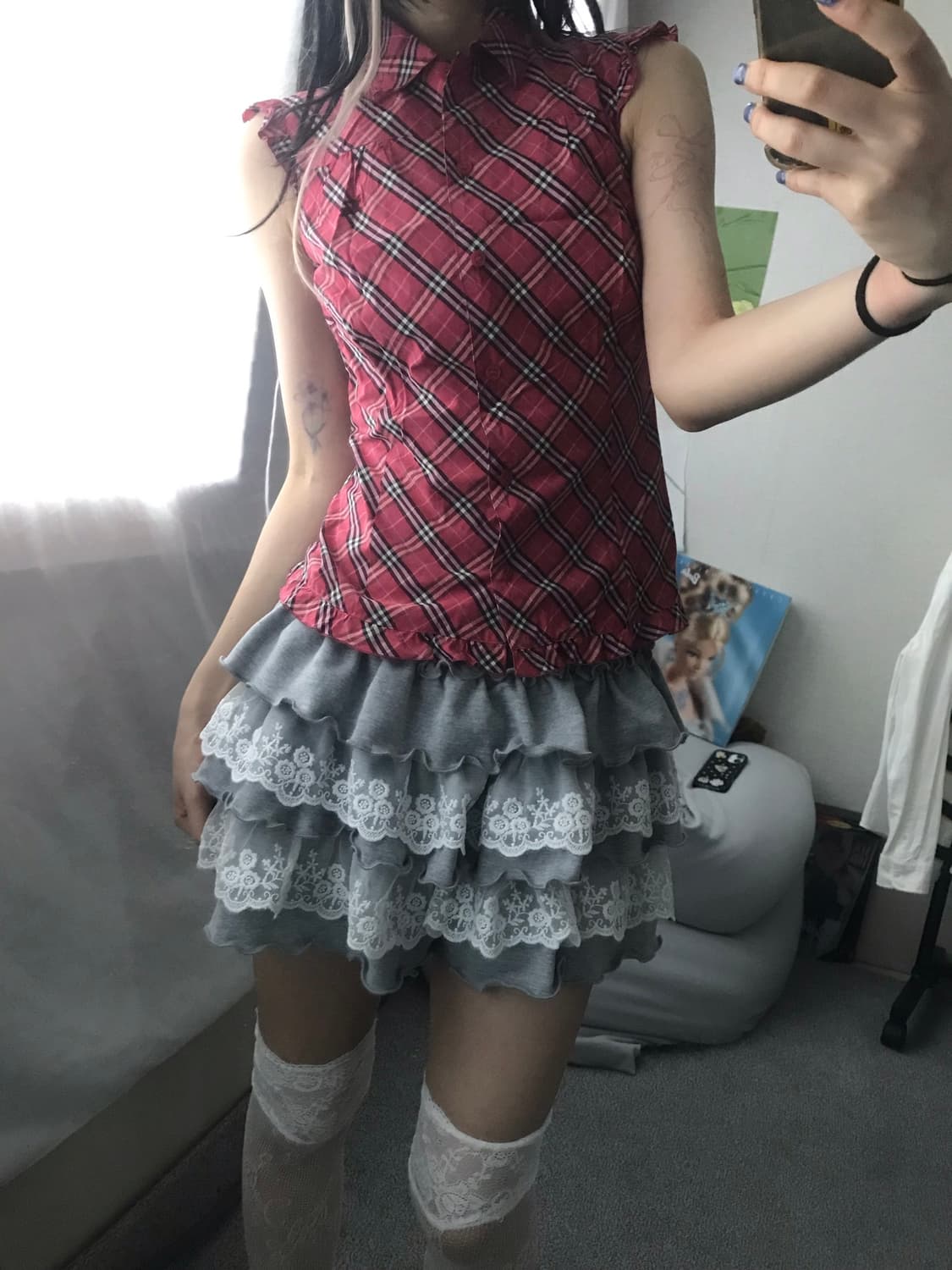 버버리 블루라벨 노바체크 블라우스 상품이미지3