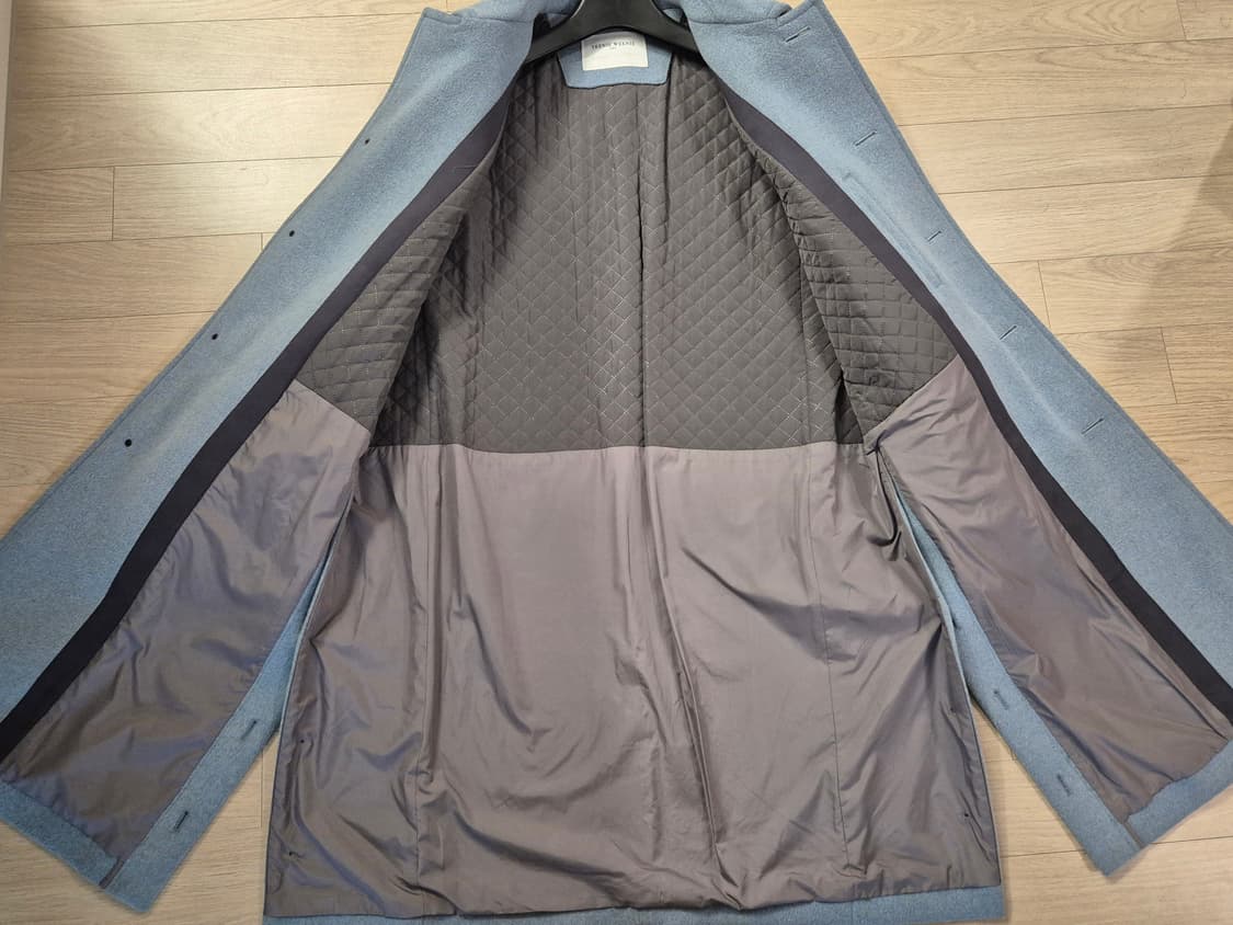 브랜드 멜란지블루 고급울모직 코트 상품이미지6