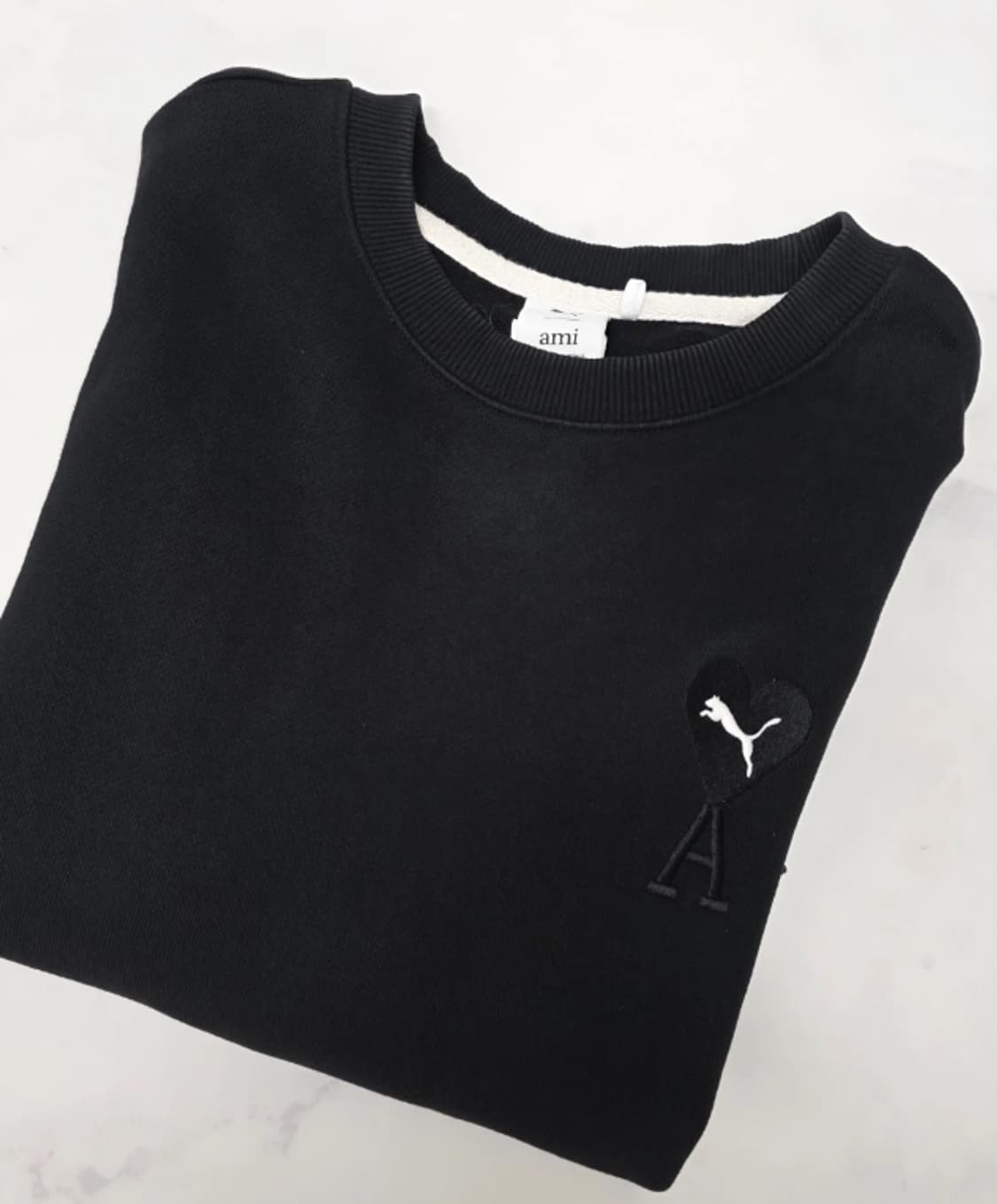 푸마 아미 콜라보 블랙 오버핏 맨투맨 95~100 상품이미지1