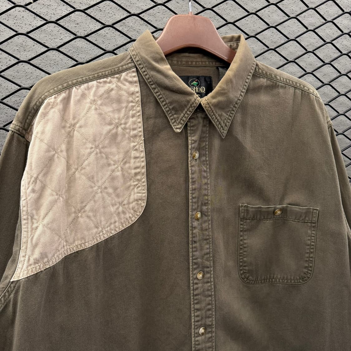 USA VINTAGE 레드헤드 헌팅셔츠 숄더패드 암패치 디테일 올리브 상품이미지4