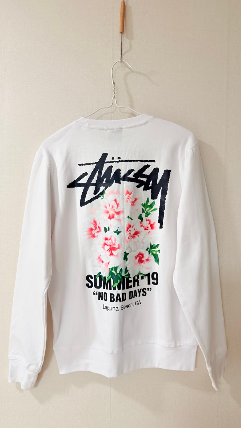 스투시(Stüssy) 서머 컬렉션 플로럴 크루넥 맨투맨 S 실착 2회 상품이미지3