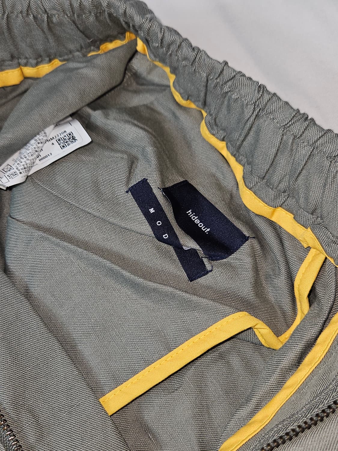 하이드아웃 린넨 밴딩 슬랙스 팬츠 바지 카키 남성 34 상품이미지3