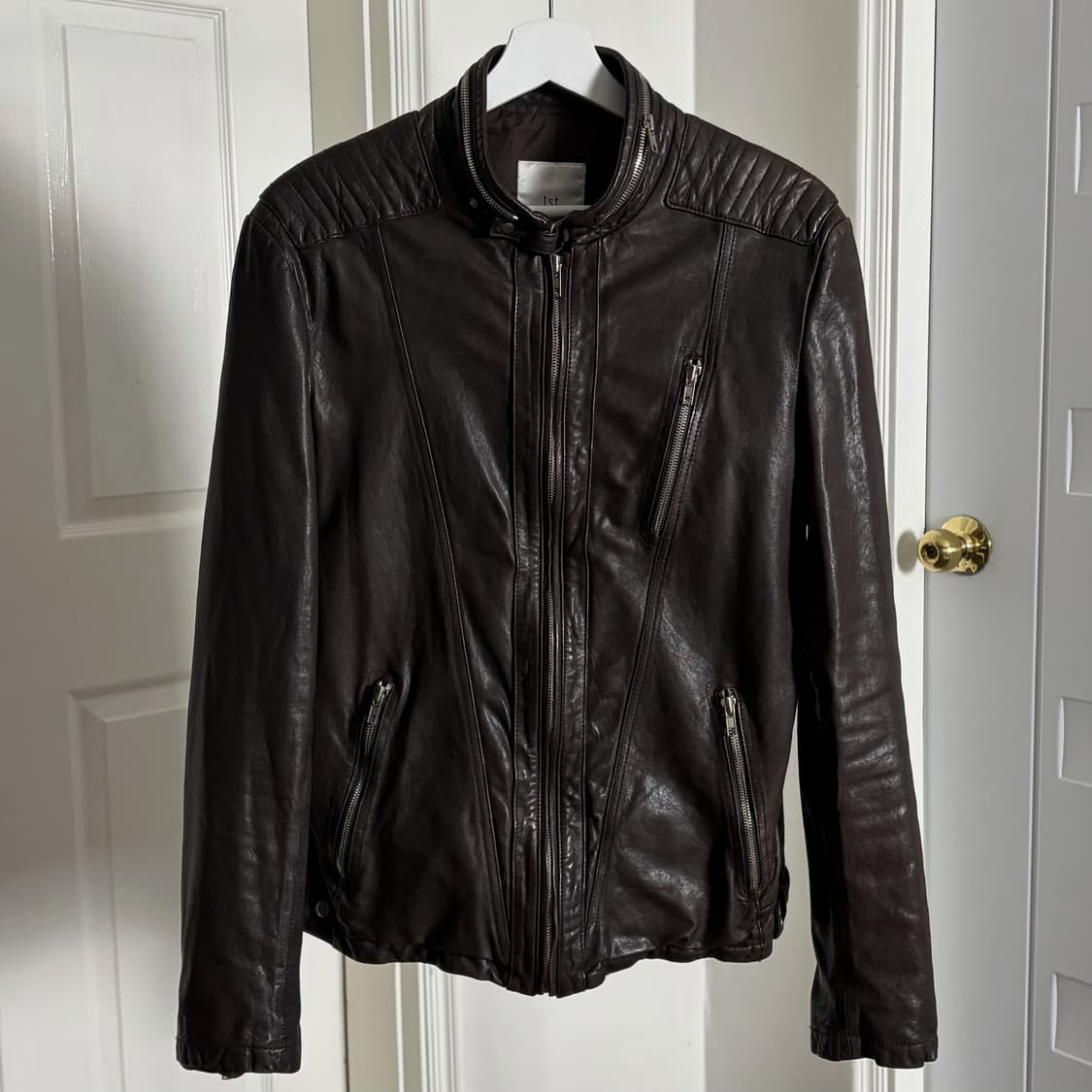 1st avenue 브라운 레더 자켓 상품이미지2