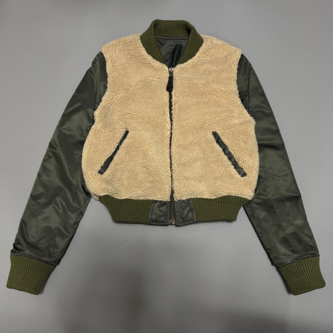 SLY Japan 올리브 덤블 리버시블 쇼트 플라이트 MA-1 자켓 상품이미지9