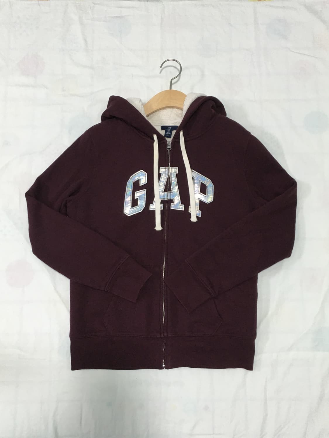 갭 Gap 버건디 양털 후집 상품이미지1