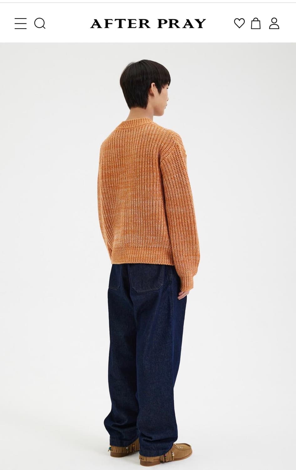 [AFTER PRAY] 테르 인타르시아 니트 카디건 텐저린-S size 상품이미지3