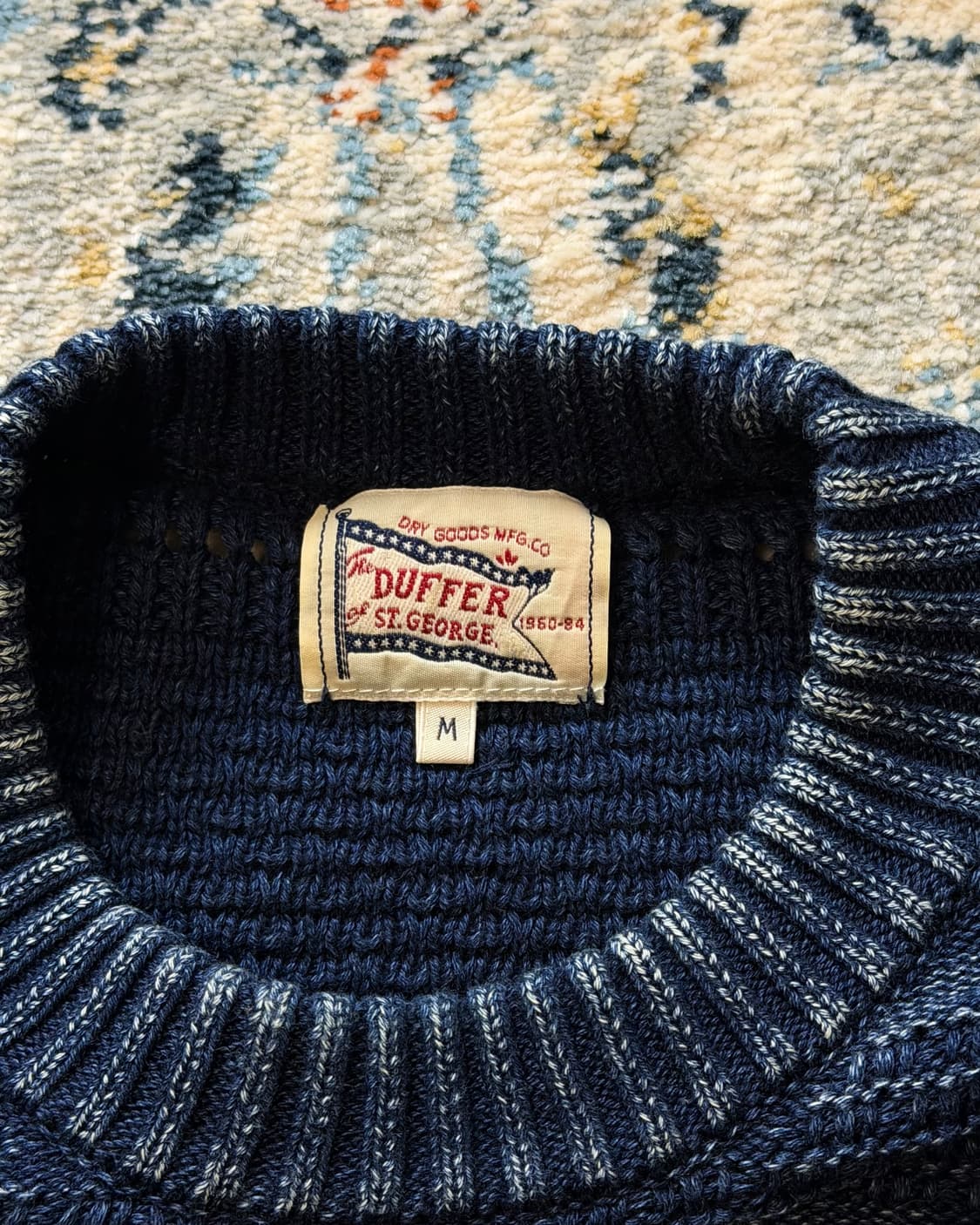 80s DUFFER 헤비코튼 워싱 니트 상품이미지4