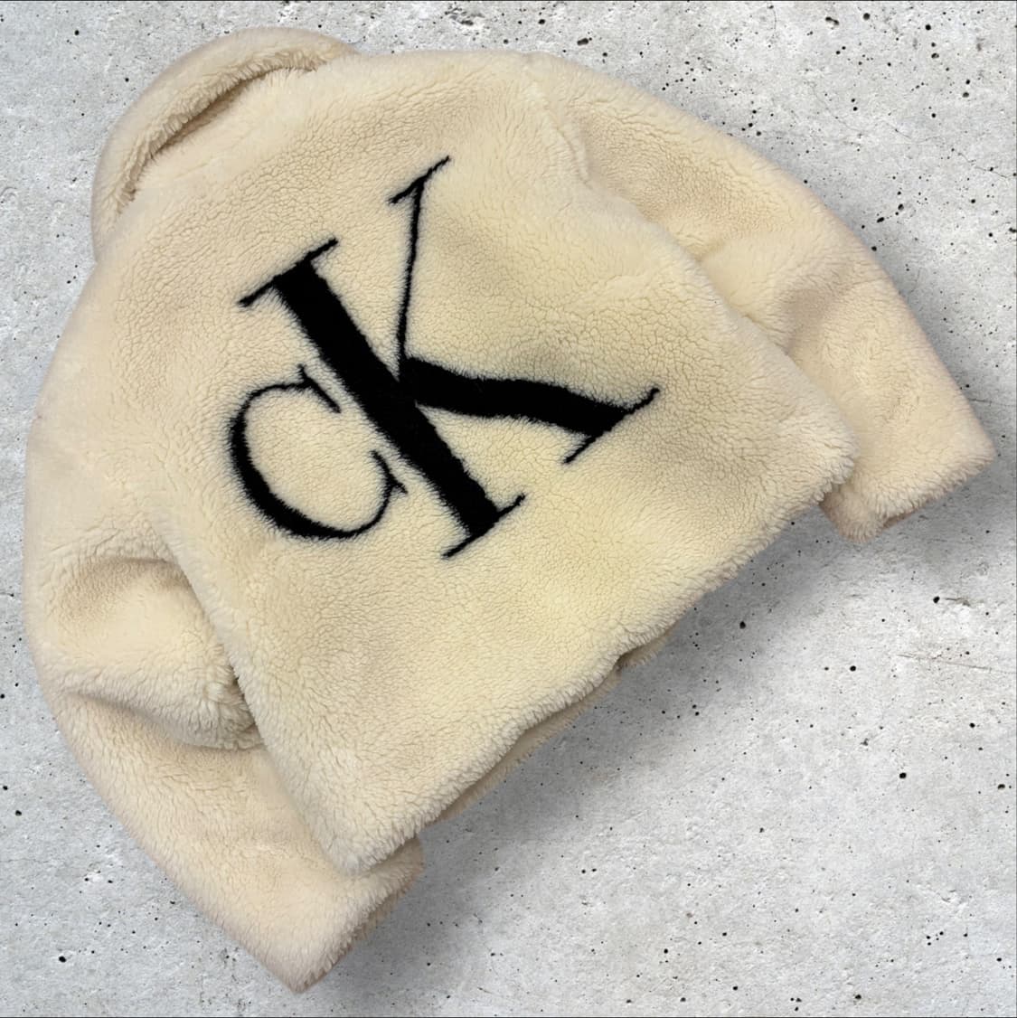 [XS] 캘빈클라인 CK 로고 뽀글이 자켓 아이보리 B593 상품이미지1