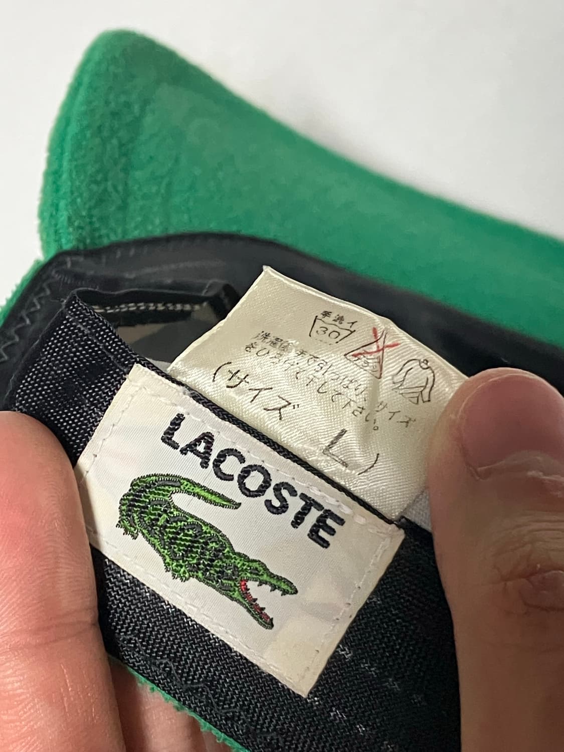 90s 라코스테 일본판 아카이브 테리캡 그린 상품이미지4