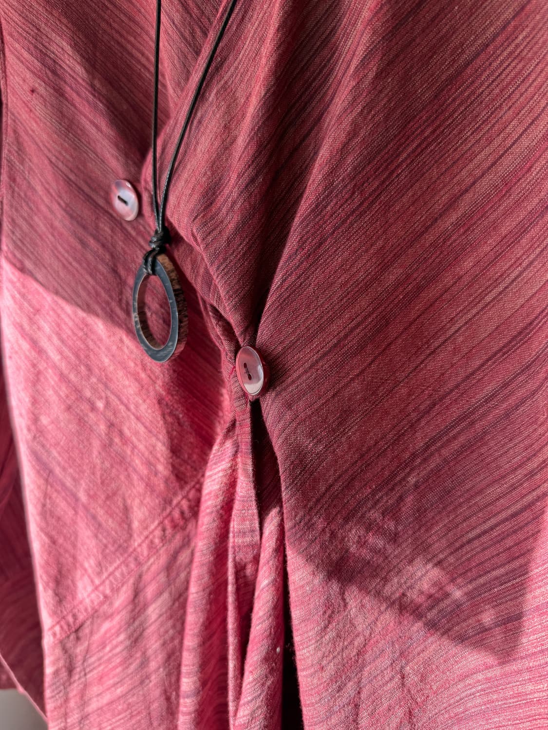 Unbalanced Button Wrap Blouse 0051 상품이미지2