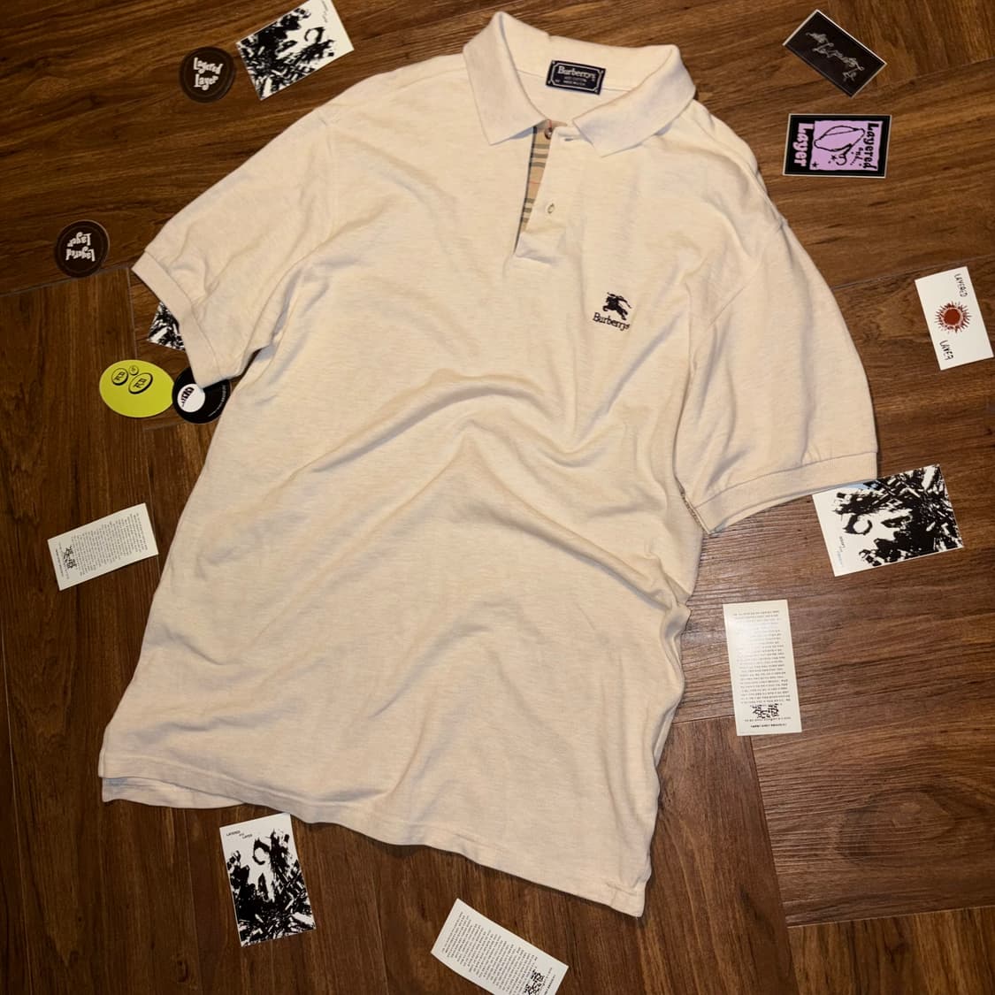 90s Burberrys made in usa polo shirt 상품이미지2