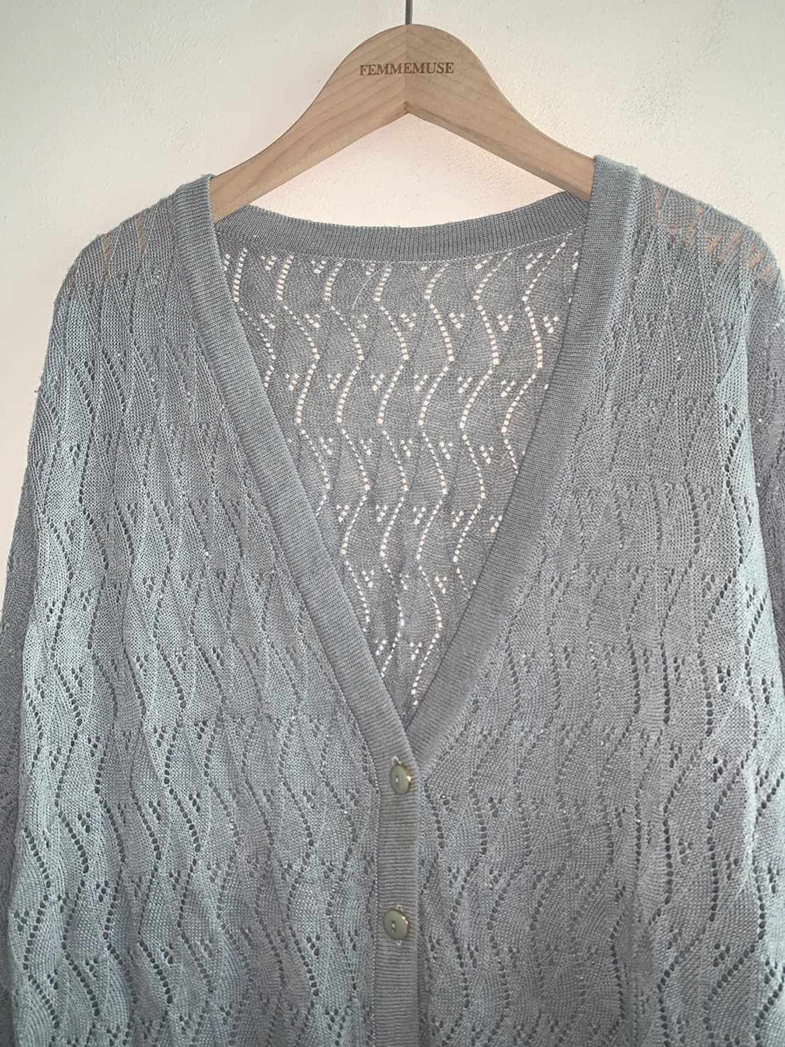 Vintage grey knit cardigan 상품이미지3