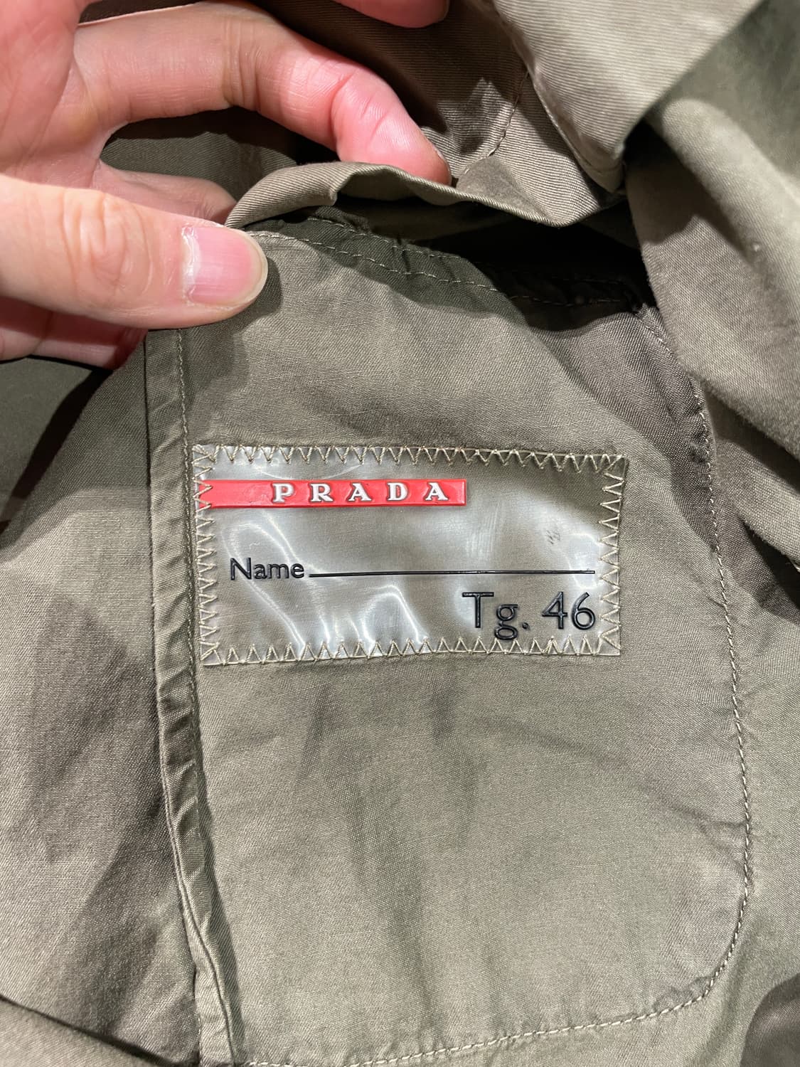 프라다 스포츠 카키 유틸리티 카고 트렌치 코트 상품이미지8