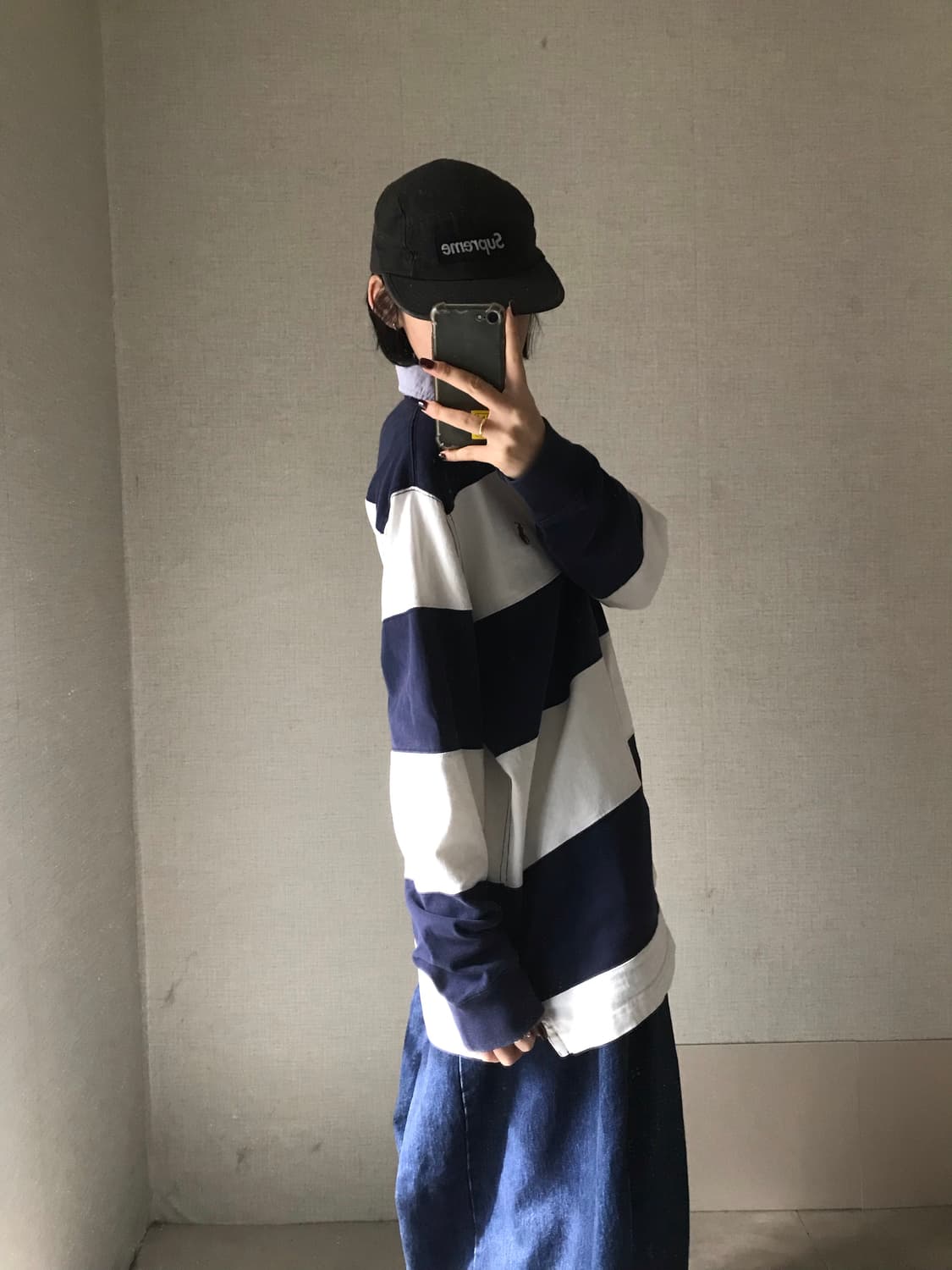 폴로 네이비 스트라이프 럭비티셔츠 상품이미지2