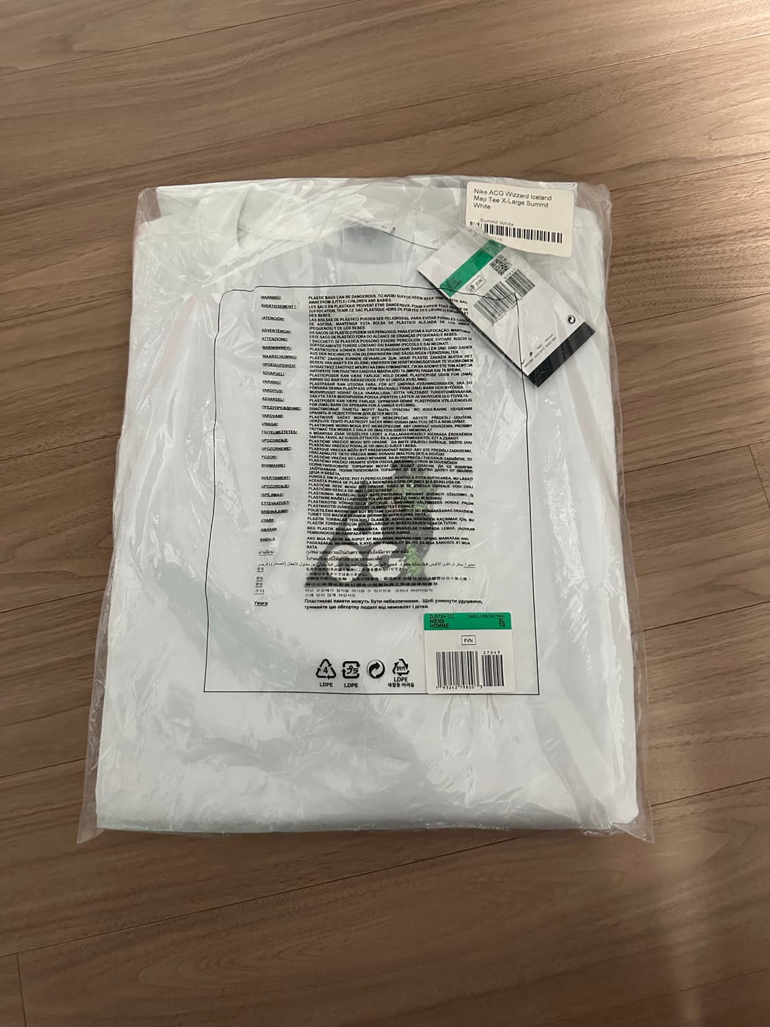 XL 나이키 ACG 아이슬란드 맵 반팔 티셔츠 서밋 화이트 - US/EU 상품이미지5